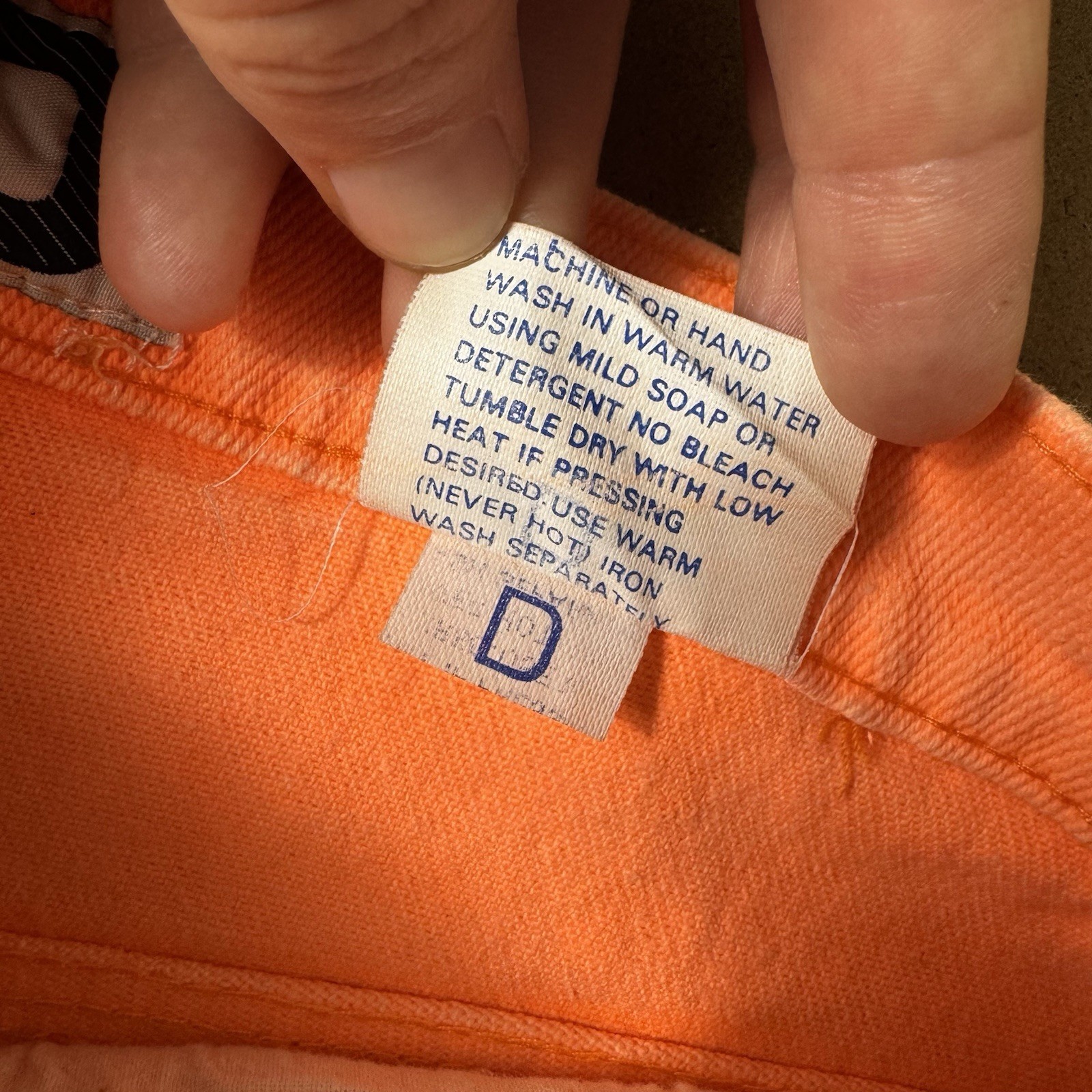 NWT Vintage 80s 90s Speed Neon Washed Orange Denim Mom Skirt High Waisted