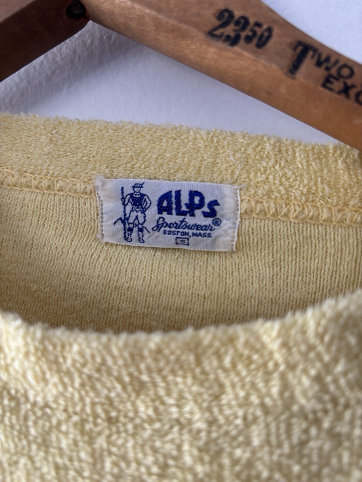 Vintage 50s 60s Alps Sportswear Terry Cloth T Shirt Tiki Surfer Unisex Small