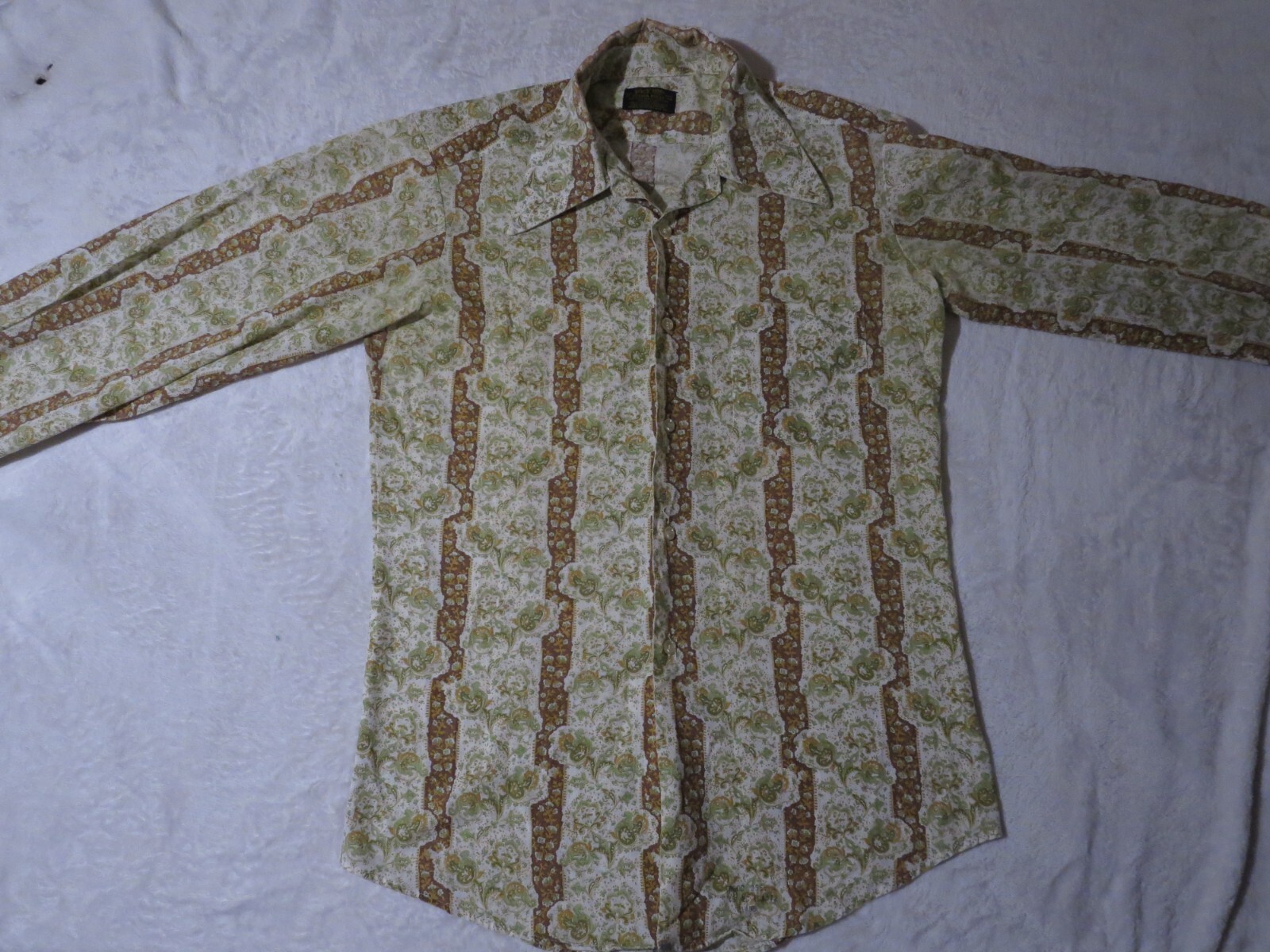 Vintage Put on Shop Sears Roebuck Size 20 Long Sleeve Button Shirt