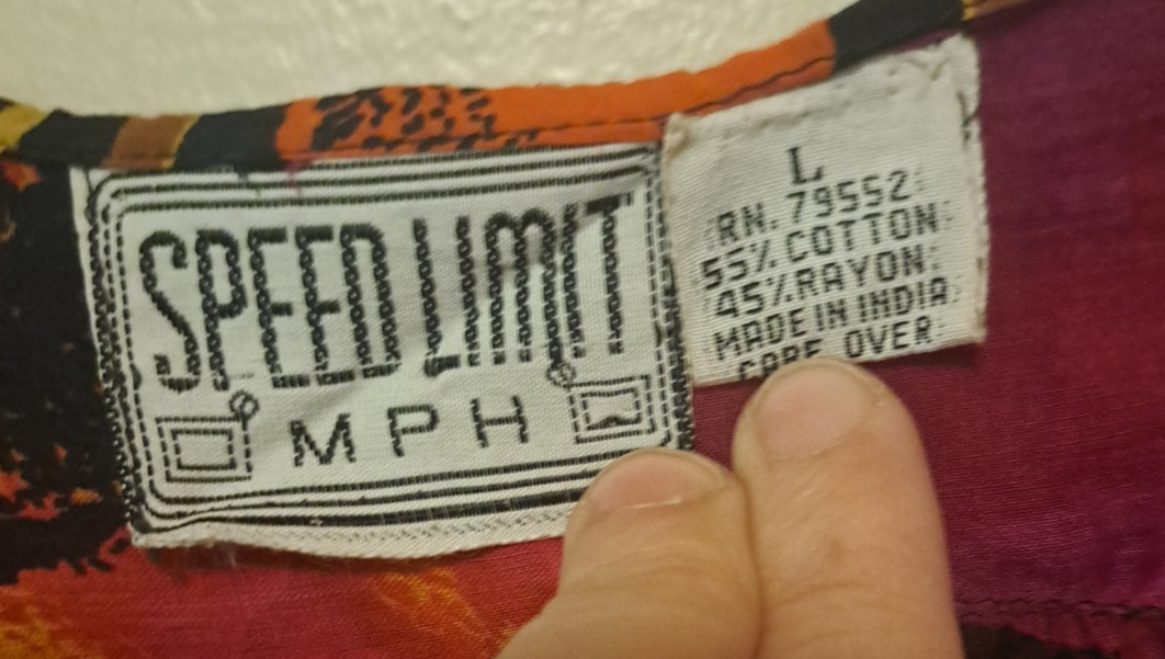 Vintage Salsa Top Ruffled Sleeves Floral Fringe Orange Pink Western Dance Boho L