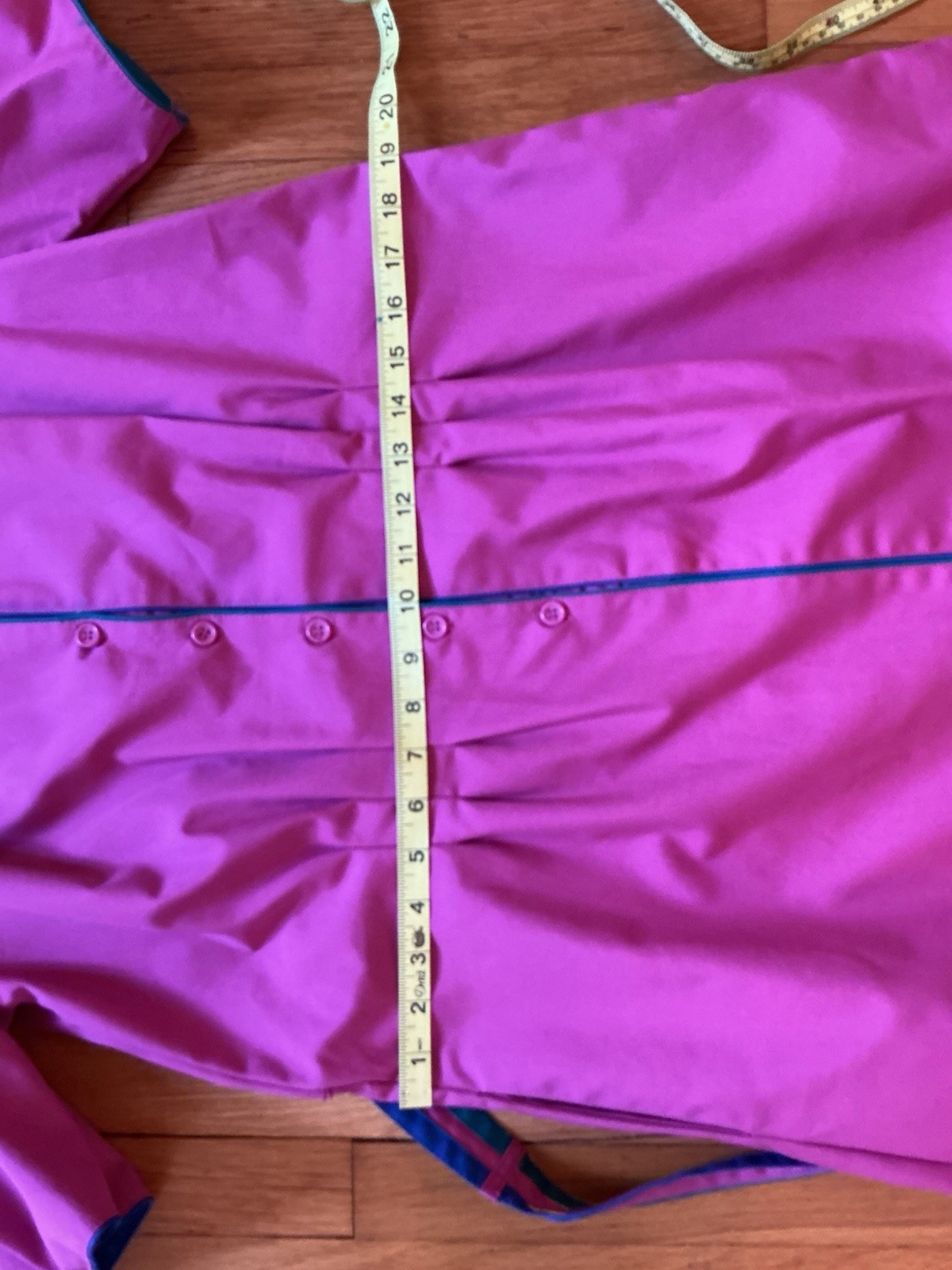 Vintage Day Dress Townhouse 80s Prep Pink Color-block Piping Whimsy 14 M L