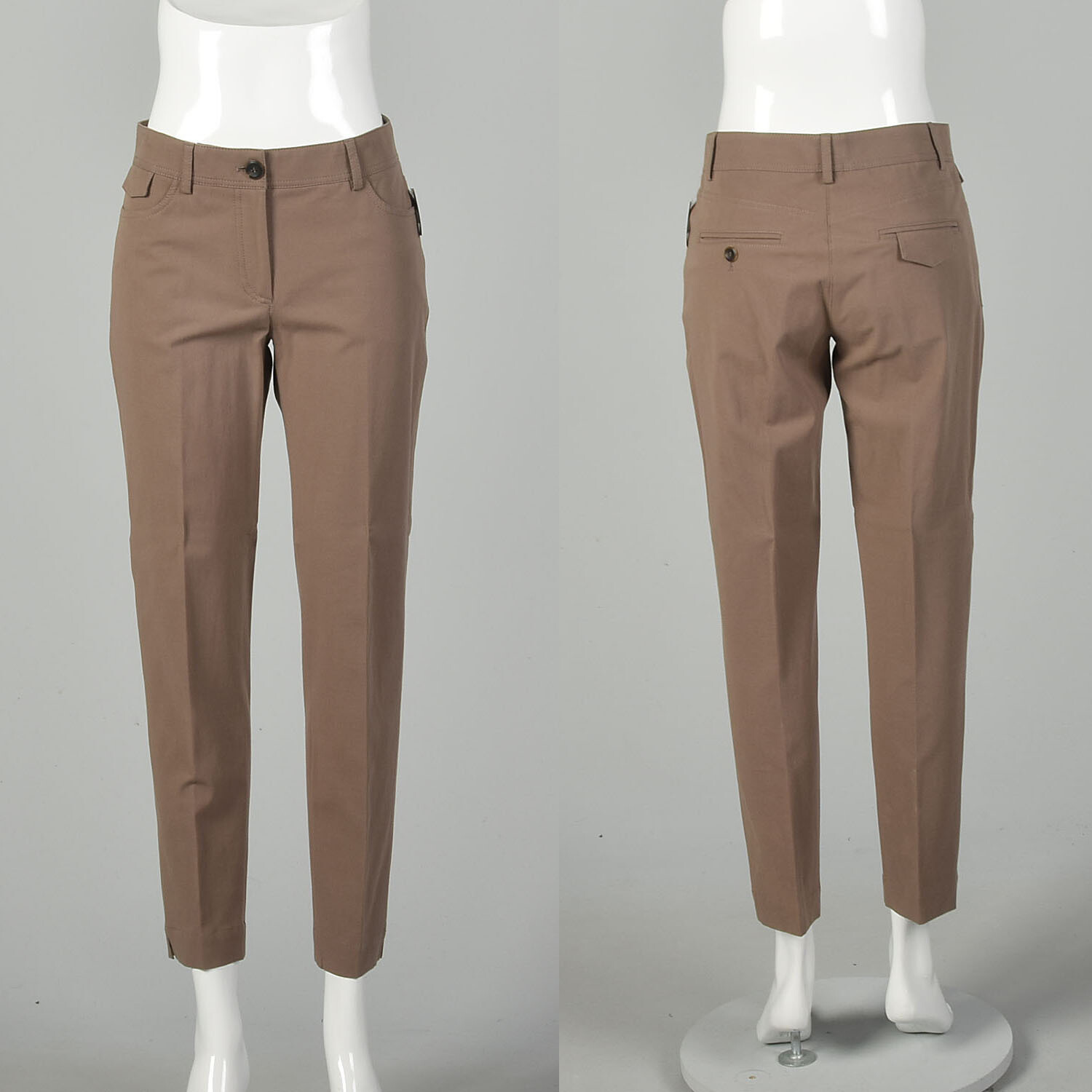 Small Brunello Cucinelli Capri Pants Pleated Tapered Leg Designer Bottoms VTG