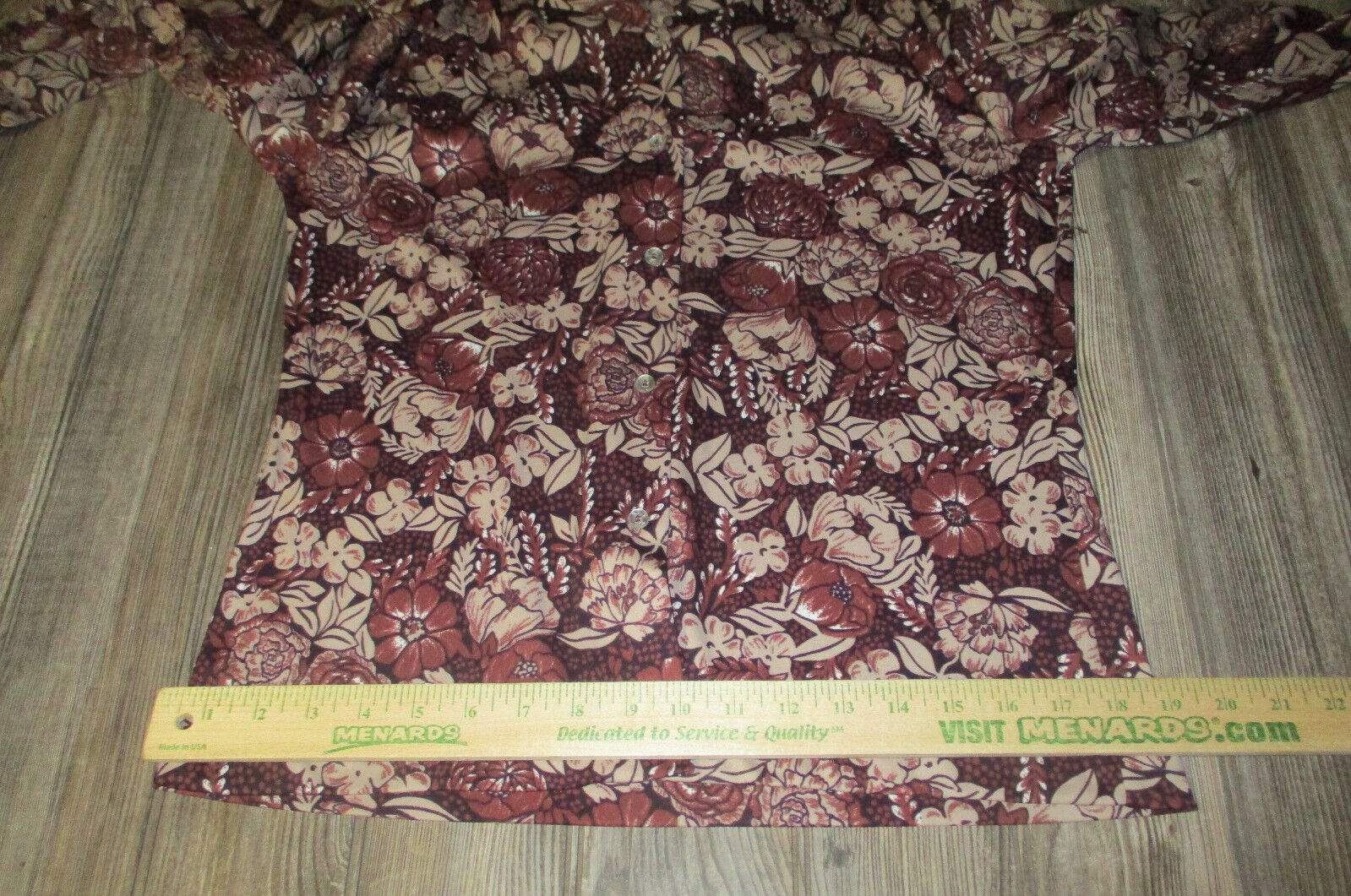 Queen Casuals Womens Shirt Size 14 Long Slv Button Down Floral Vtg Fairy Grunge