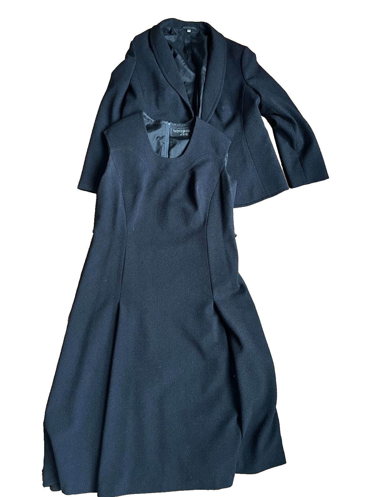 60s Costume Virgin Wool Dress Jacket 42 44 Windisch Lady West Germany Vintage