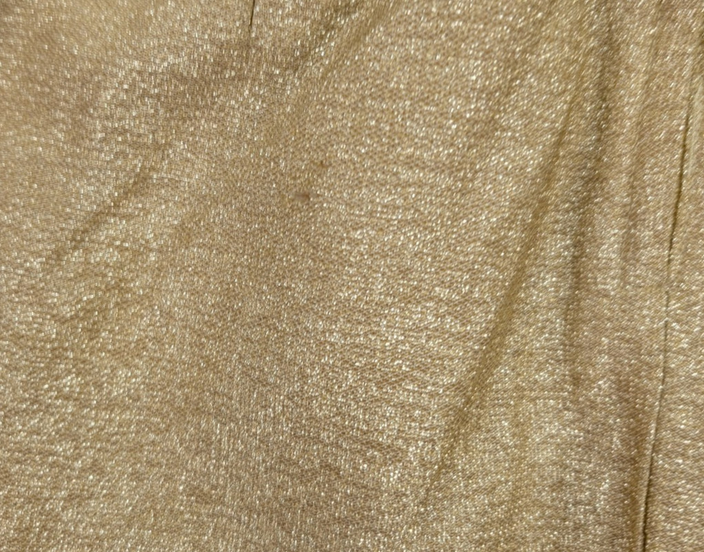 Vintage Women’s Dress Size S Metallic Gold Shimmer Party Cocktail Wiggle Sheath