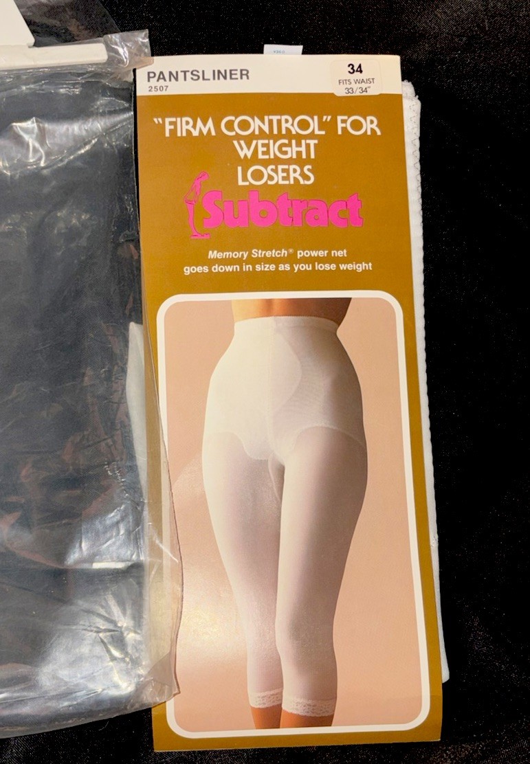 Vintage Estate New Subtract 32 34 Long Leg Shaper Girdle Pants