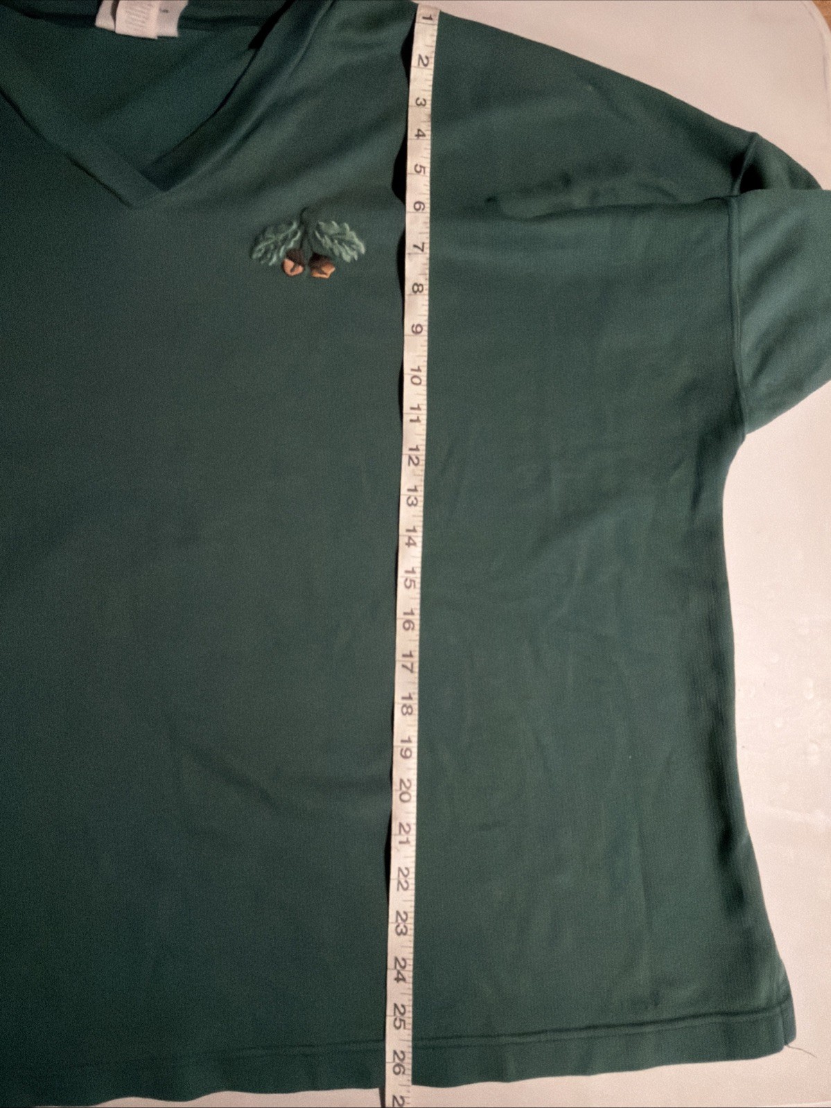 Vintage Sloppy Joes Casual Wear Ladies Green Plus Size Ribbed Top