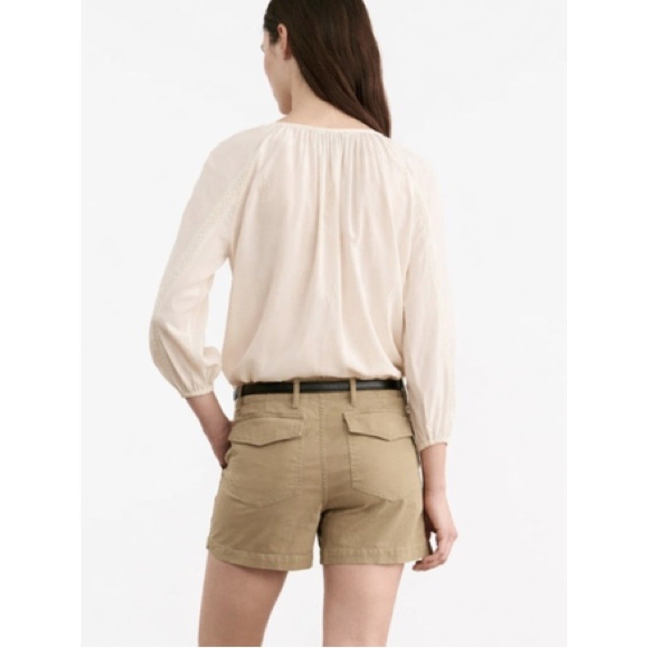 Nili Lotan Utility Short in Vintage Washed Solstice Size 12