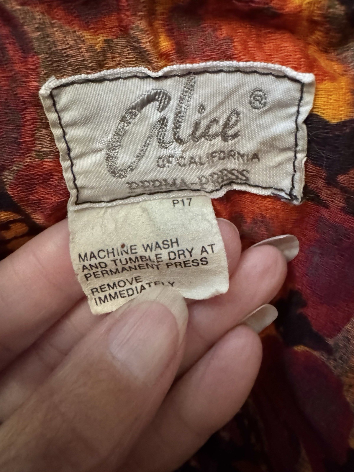 Vtg Caftan Alice California Perma Press Maxi Dress Covered Buttons Rare Goddess