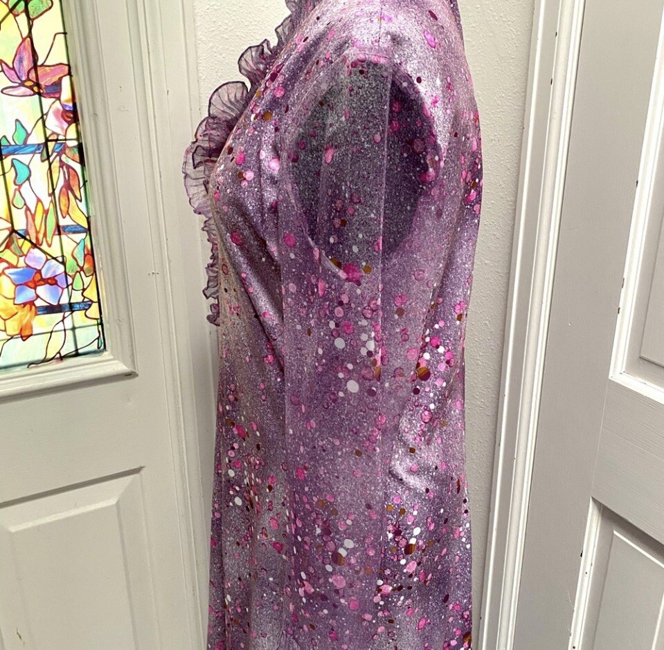 Beautiful Vintage 1970’s Umbo By Parues Feinstein Lavender Dress