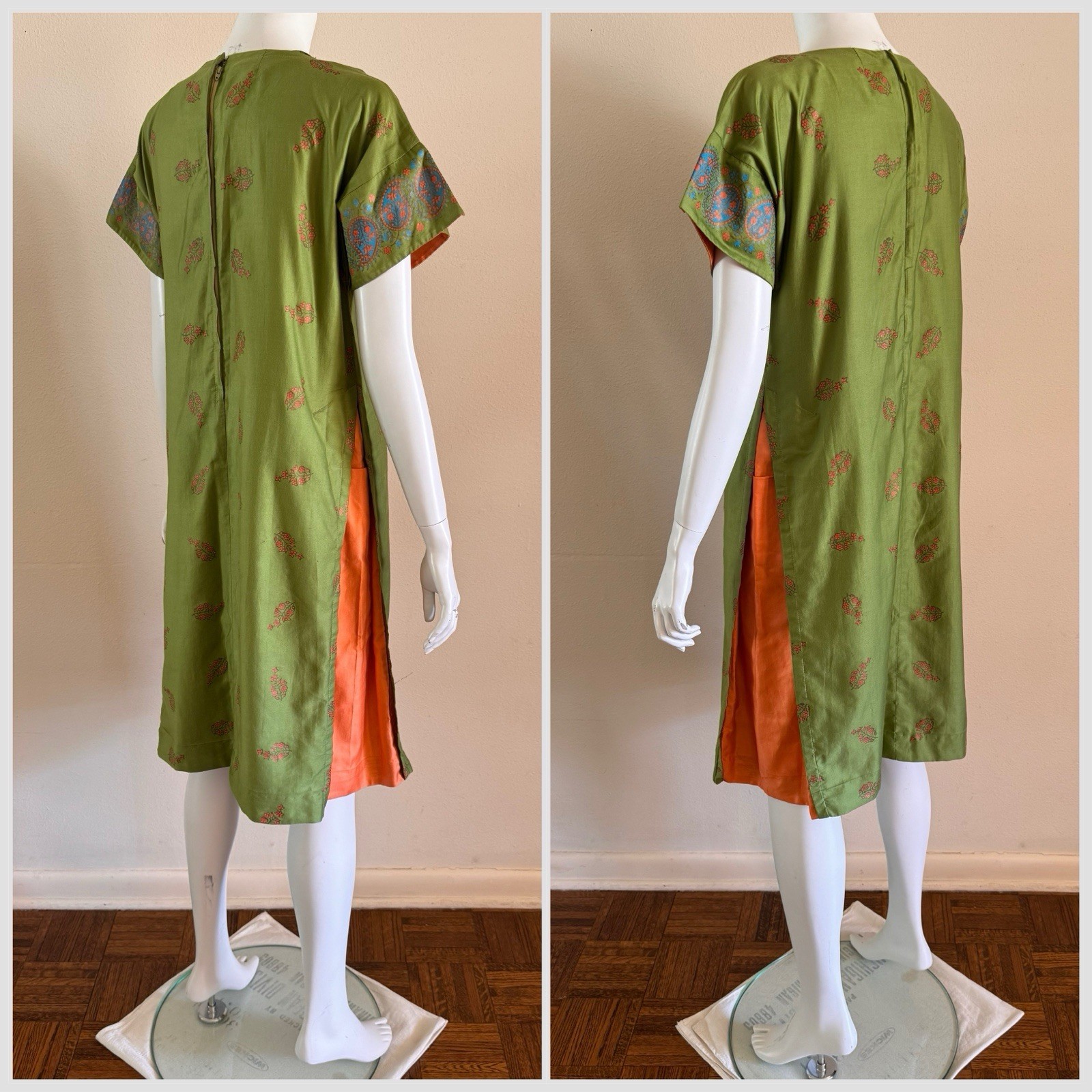 1960s Casuals Lahaina Maui Hawaii Pake Muu Dress Tropical Tiki Resort Luau VTG
