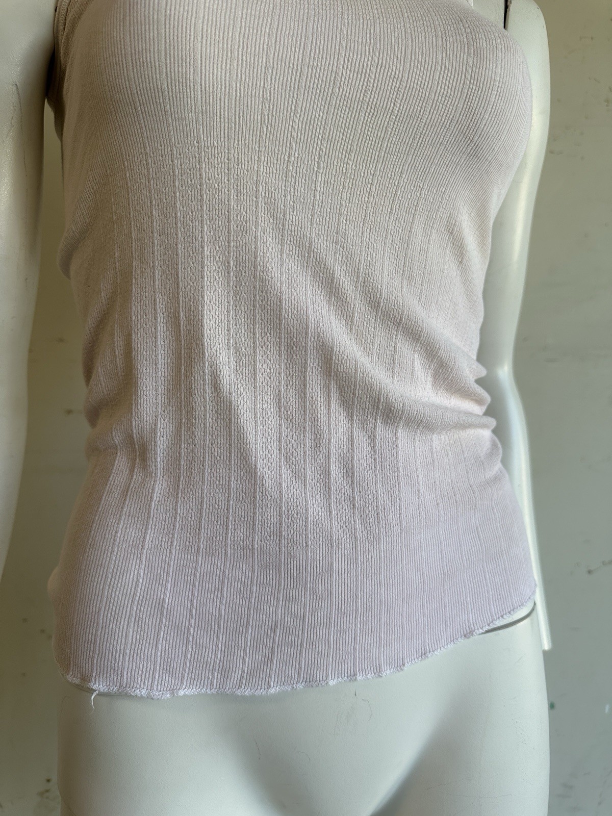 1950s Charmode Blank Ribbed Cotton Tank Top Undershirt 1950s 1960s