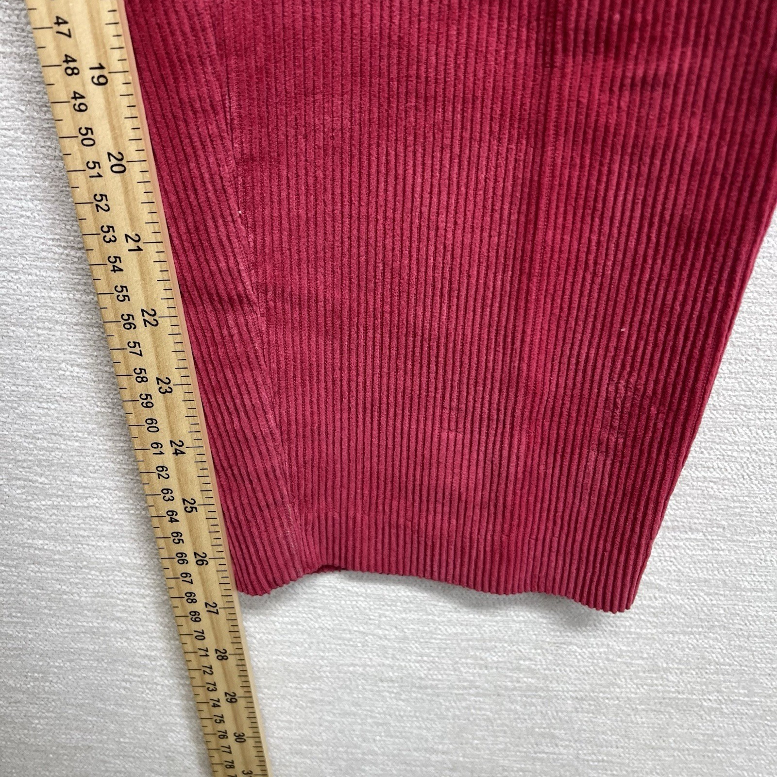 Cambridge Dry Goods Corduroy Pants Waist 26 Red High Waisted Pleated Mom VTG 90s