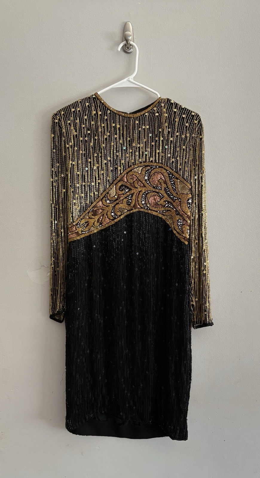 Rare Vintage 80’s Naeem Khan Riazee Nights Beaded Sequin Cocktail Dress Size 12