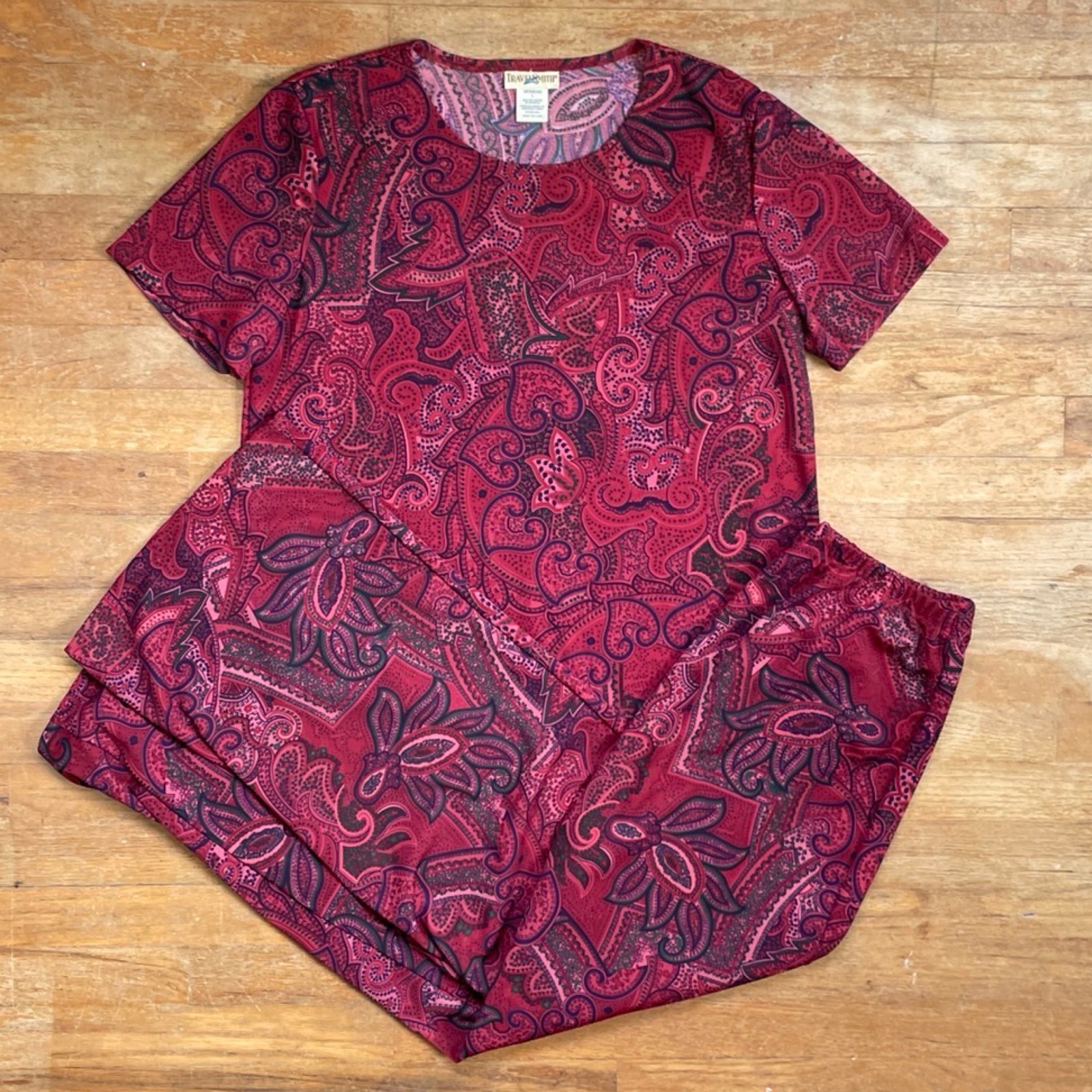 Vintage Travel Smith Co Ord Set Size Medium/Large 90s Paisley Shirt & Pants