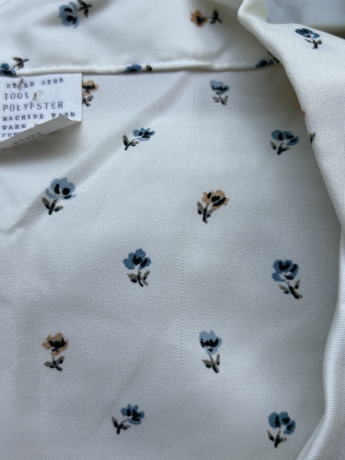NWT Vintage Womens Blouse Shirt XL Floral – Lean On Klopman Ultressa Dacron Poly