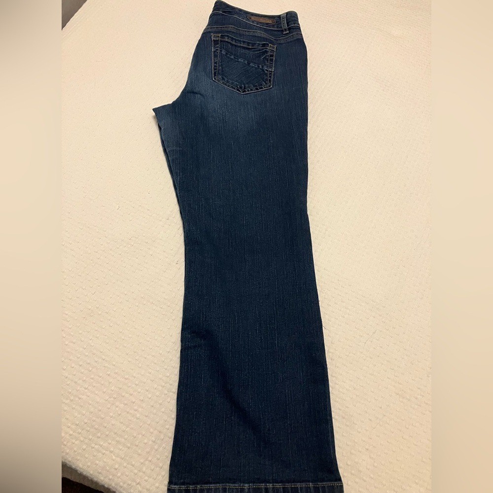 VTG 1981 Ruff Hewn Dark Wash mid rise bootcut jeans Women’s size 12S 5 pocket