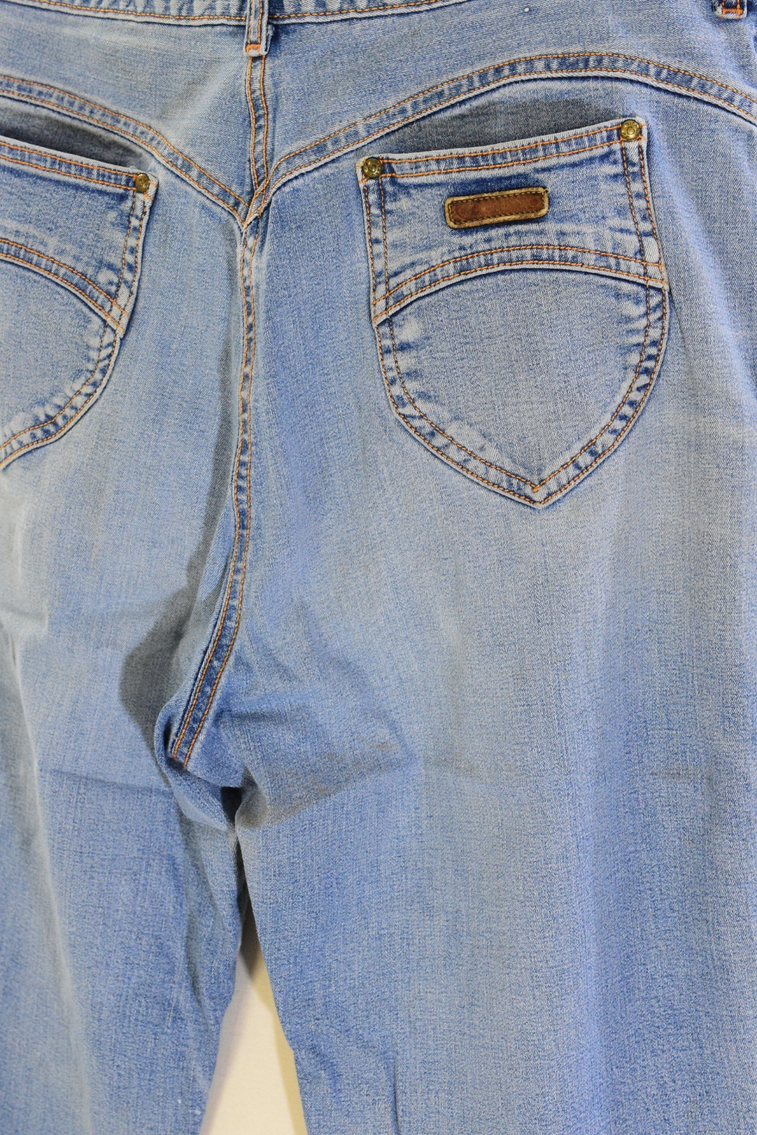 80s Vintage Gitano Jeans Womens Light Wash High Waist Straight Leg L 14 16 Denim