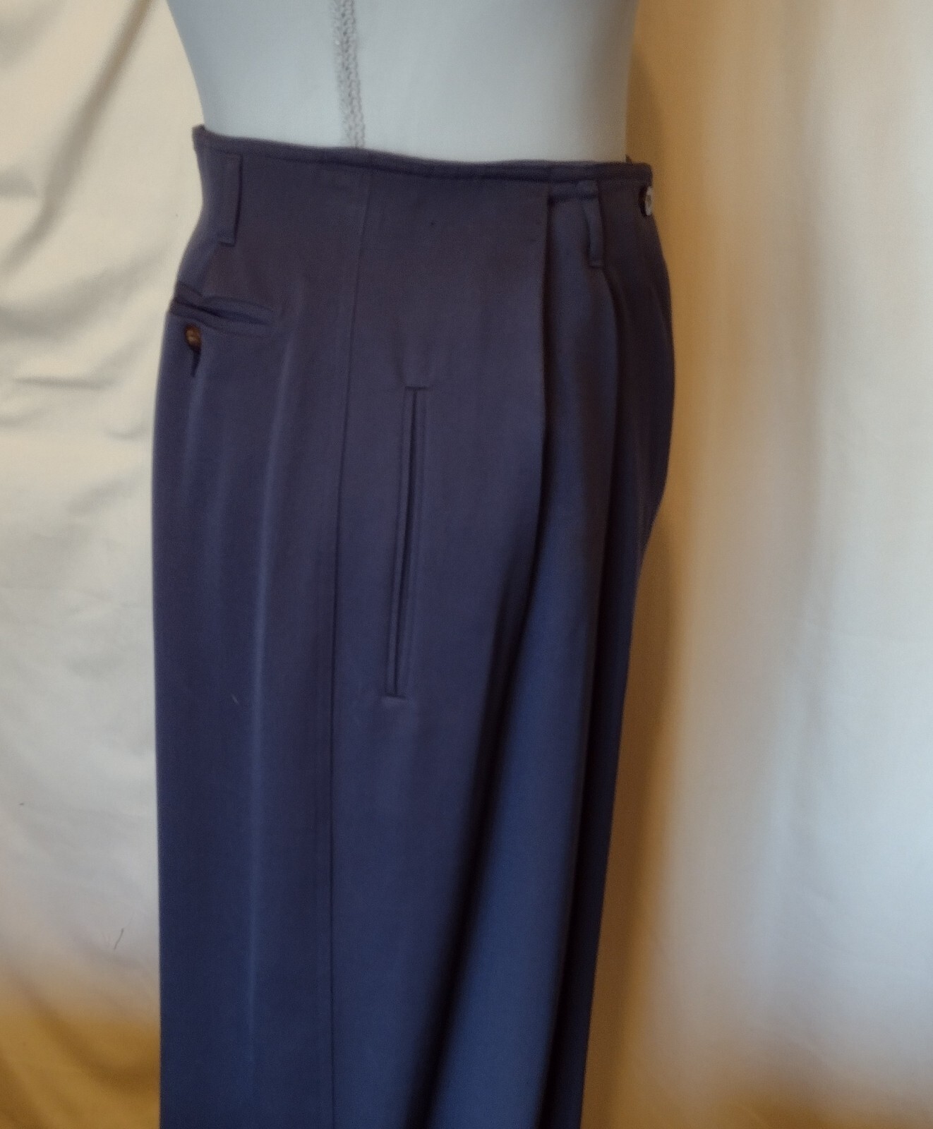 1980’s Ronaldus Shamask 2pc Pant Suit Deep Blue/Grey sz 14