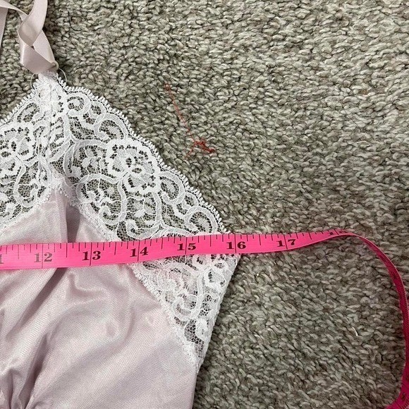 lilac/pinkish purple lace cami top vintage made in usa