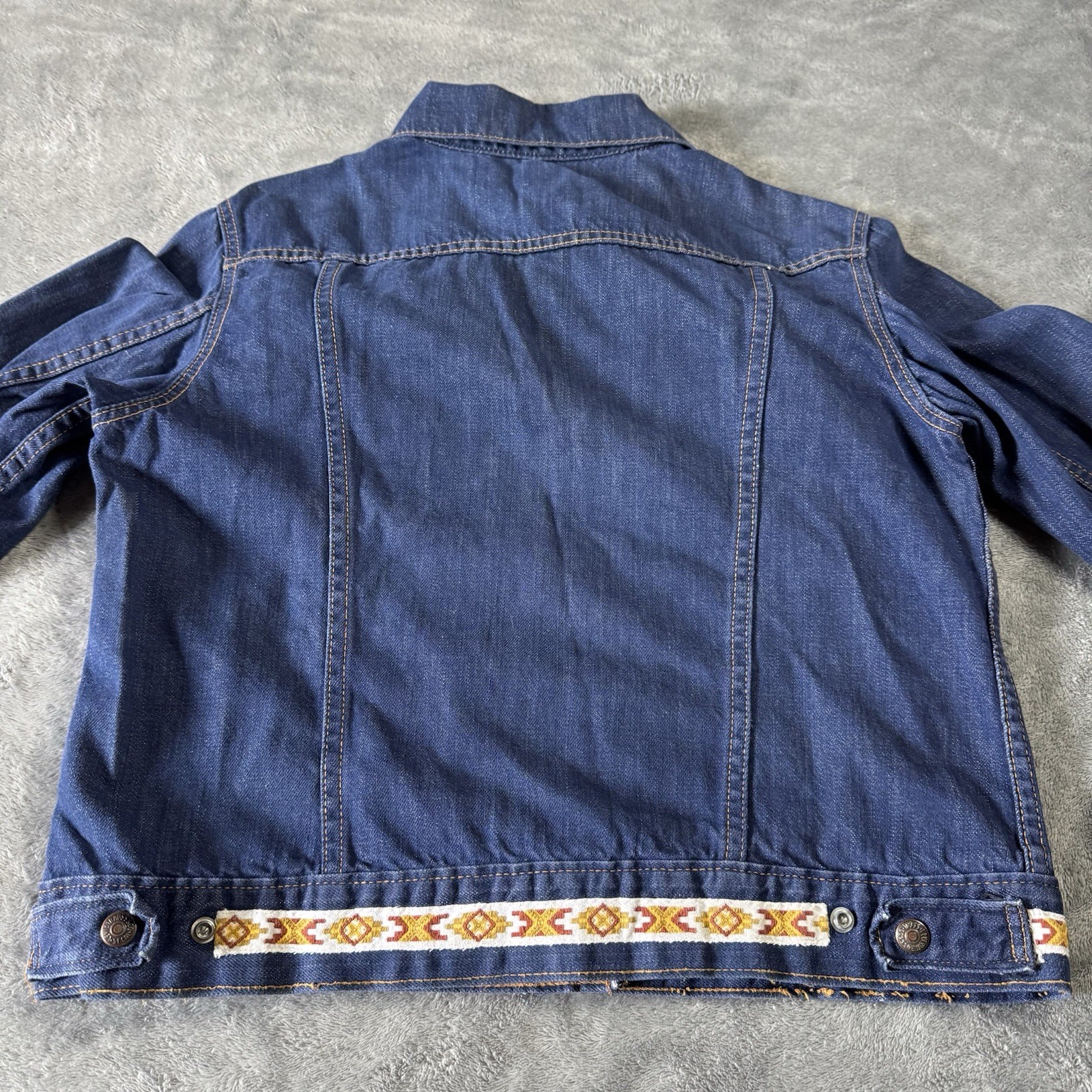 VTG 70s Levi’s for Gals Denim Jacket White Tab Two Pocket Size L Western Trim