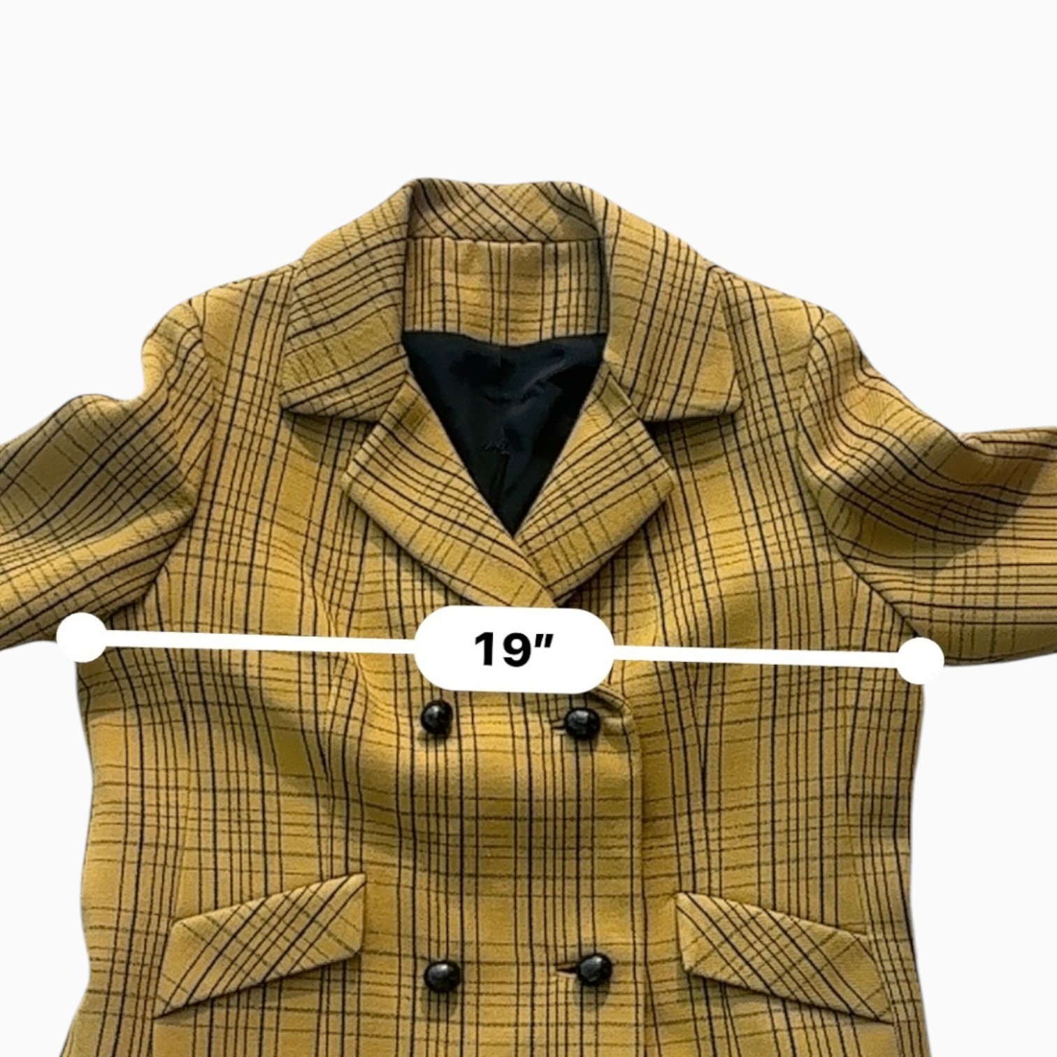 Vintage Adolphe Zelinka NY Virgin Wool Plaid Double Breasted Blazer ILGWU 60s