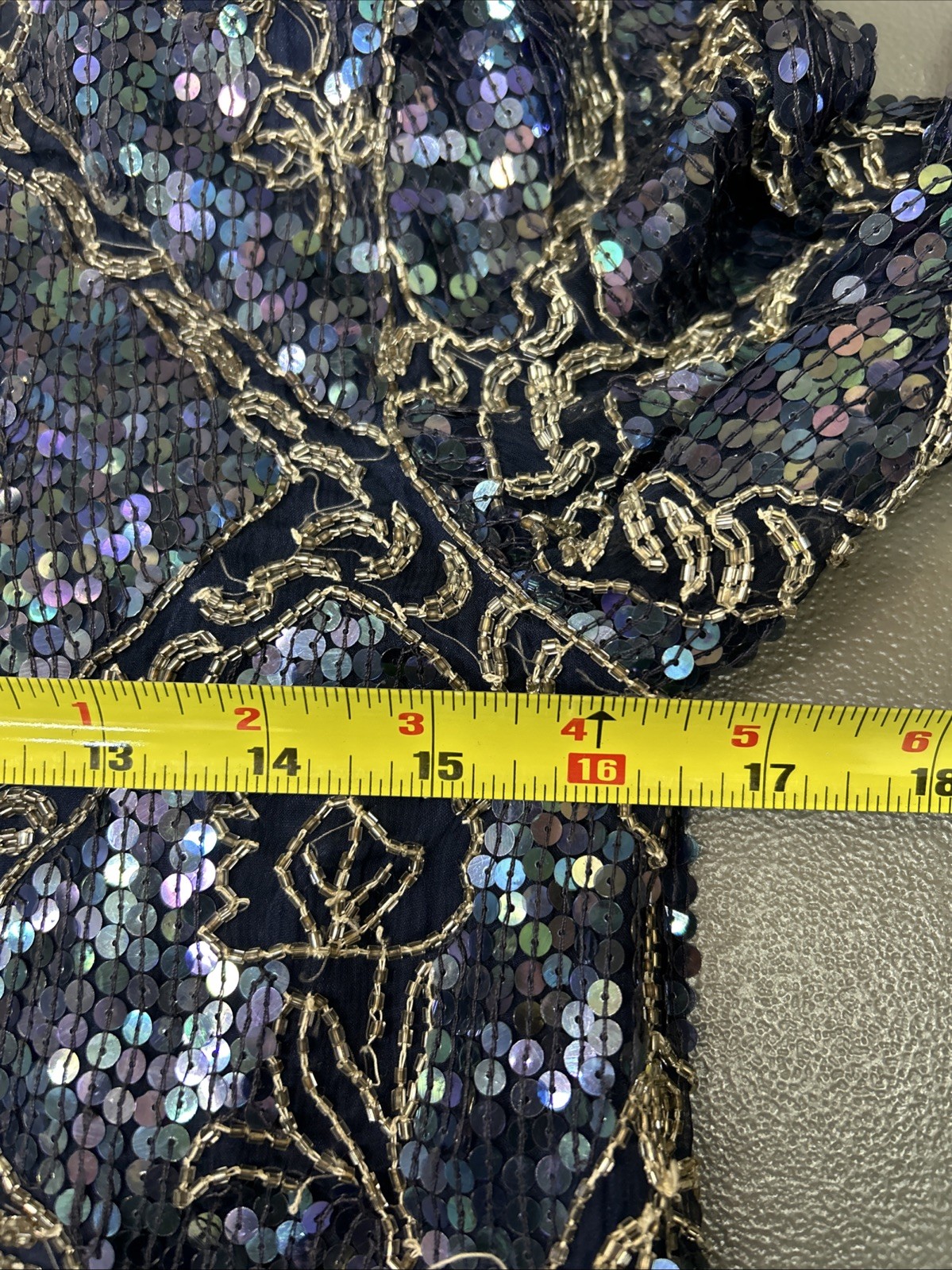 GLAM 80s Vintage I. Magnin Silk Party Cocktail Evening Top XS Shiny Beaded Hand