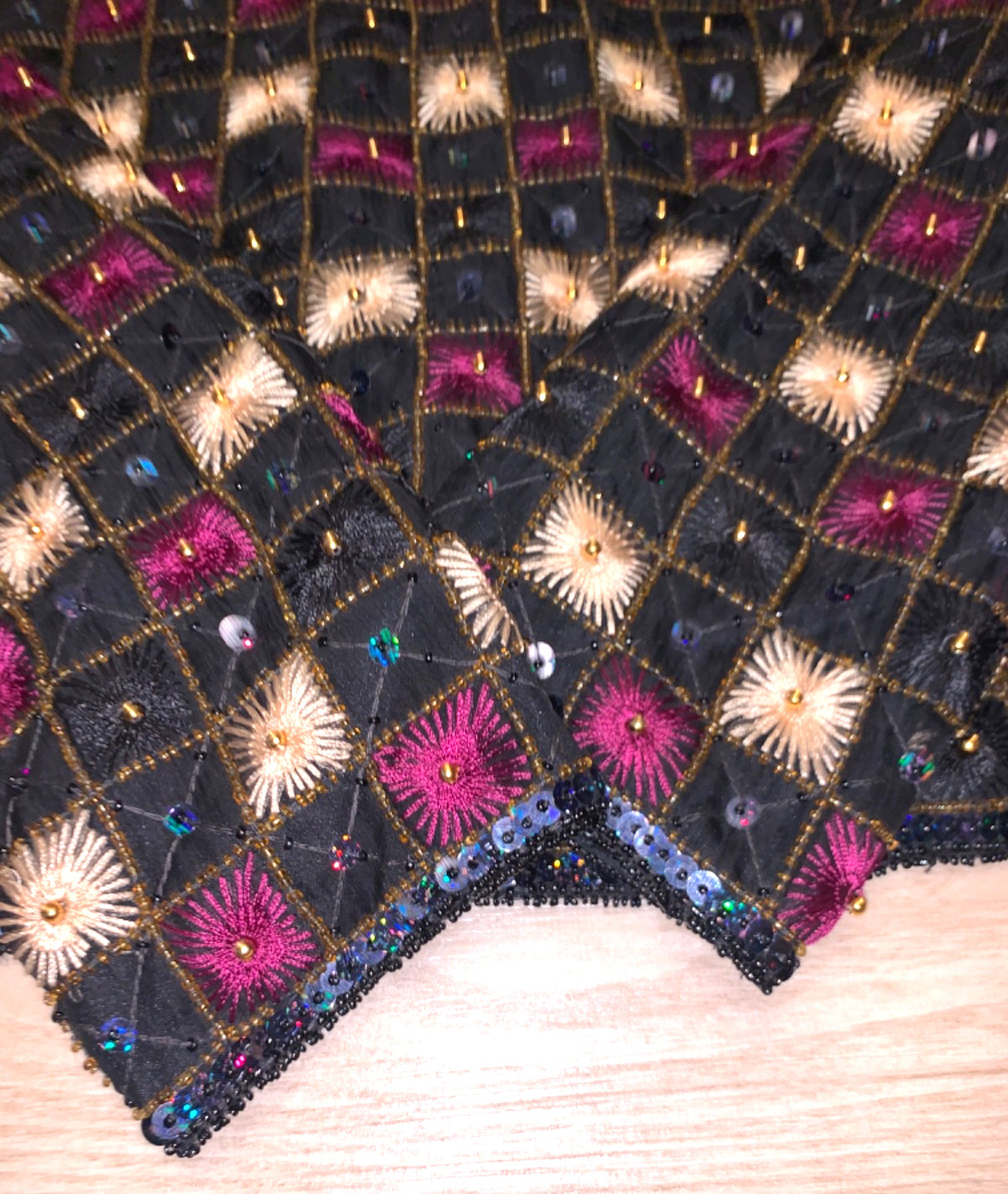 Vintage JKara NY 100% Silk Lined Beaded Geometric Evening Jacket – Ladies M