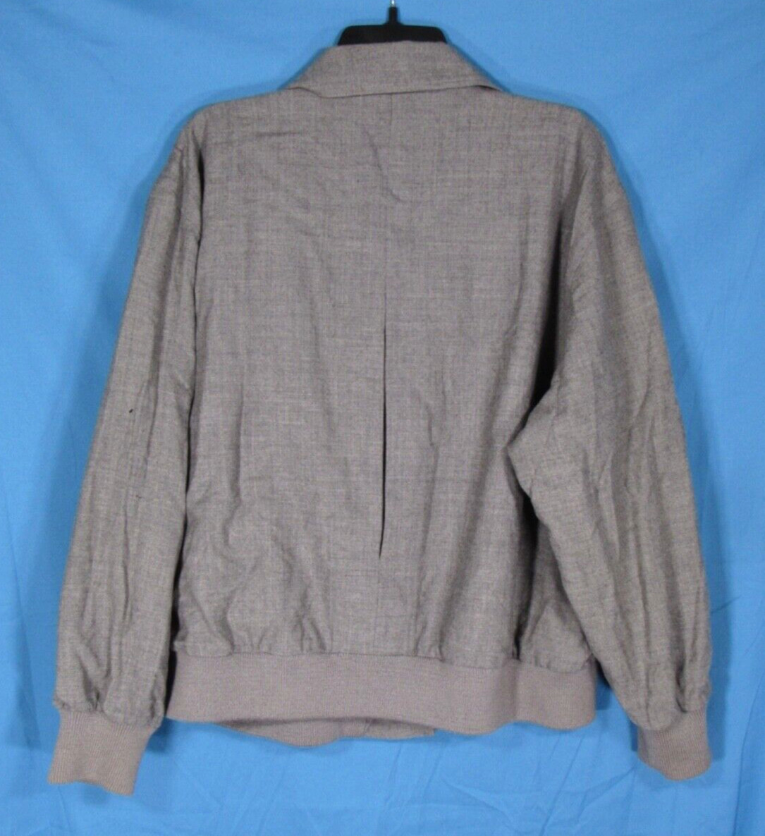 VTG LILLI ANN Heather Gray WOOL JACKET Banded Hem DRESSY BOMBER STYLE XL/1X/18