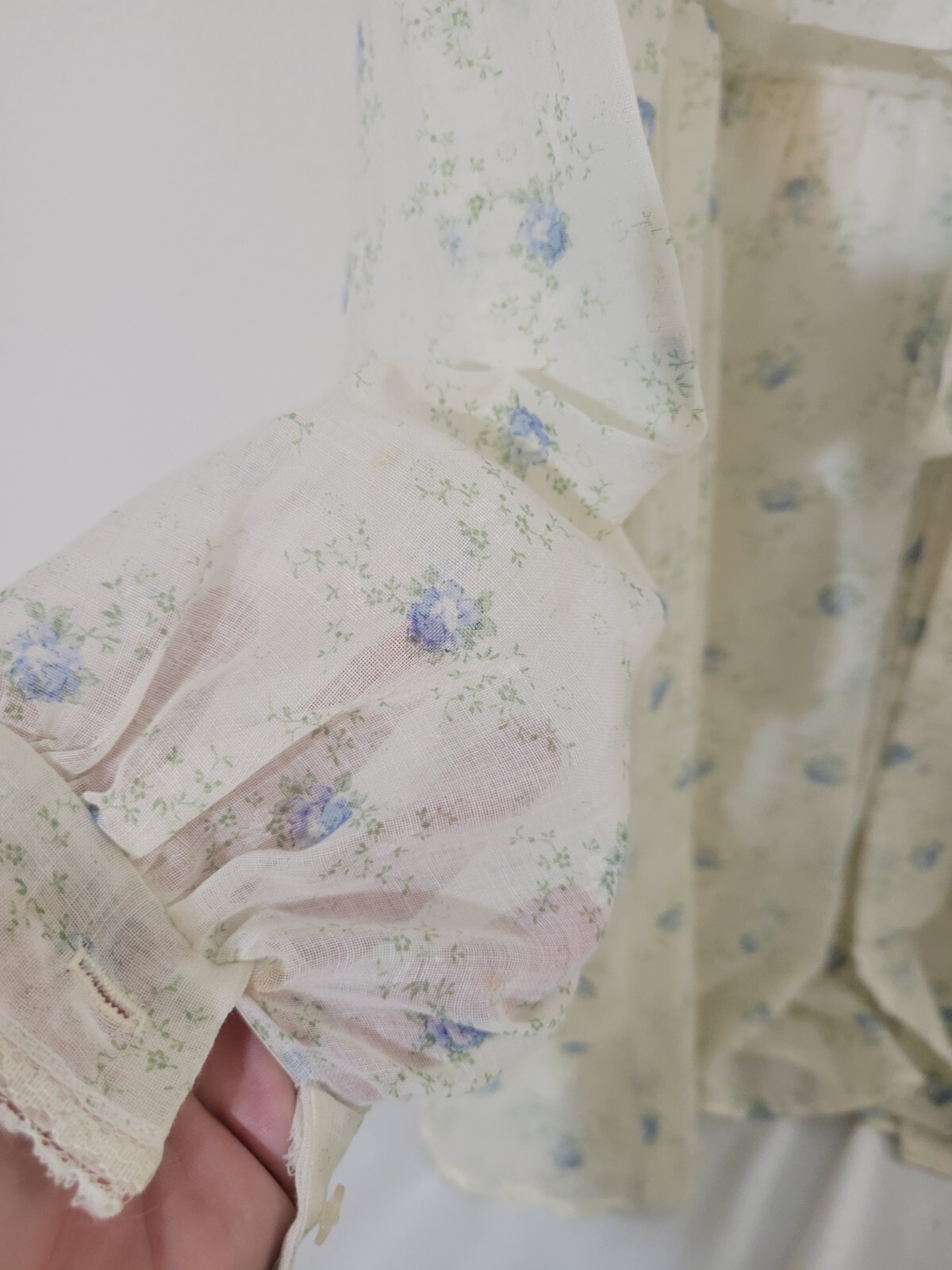 Vintage Floral Midi Fit & Flare Prairie Cottage Dress Full Circle Skirt Sz. 7/8