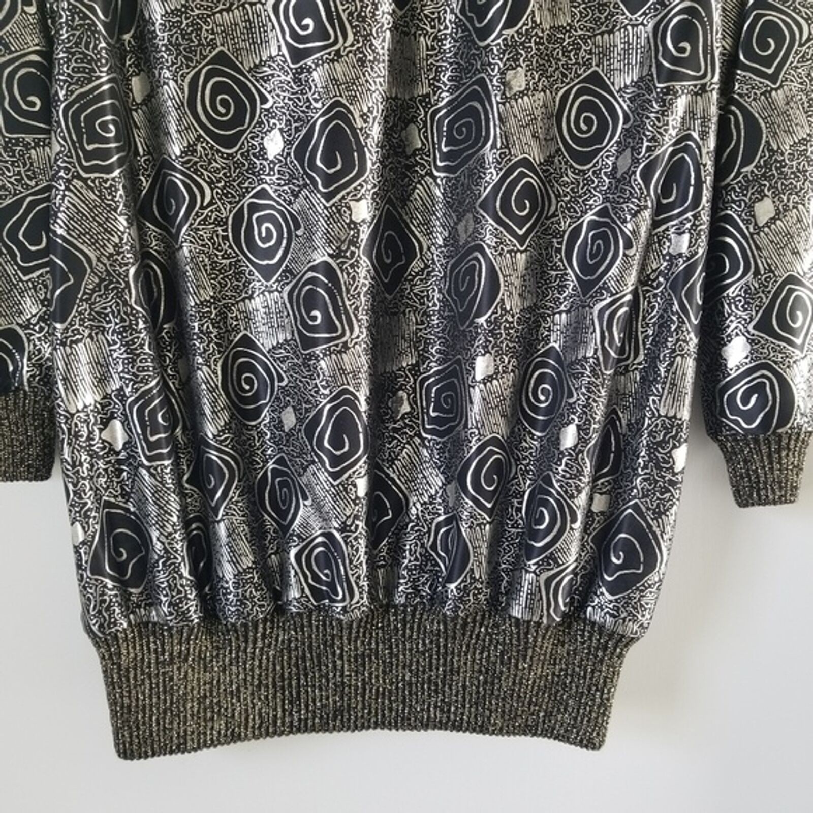 Vintage Retro Glam Rock Statement Blouse size LARGE