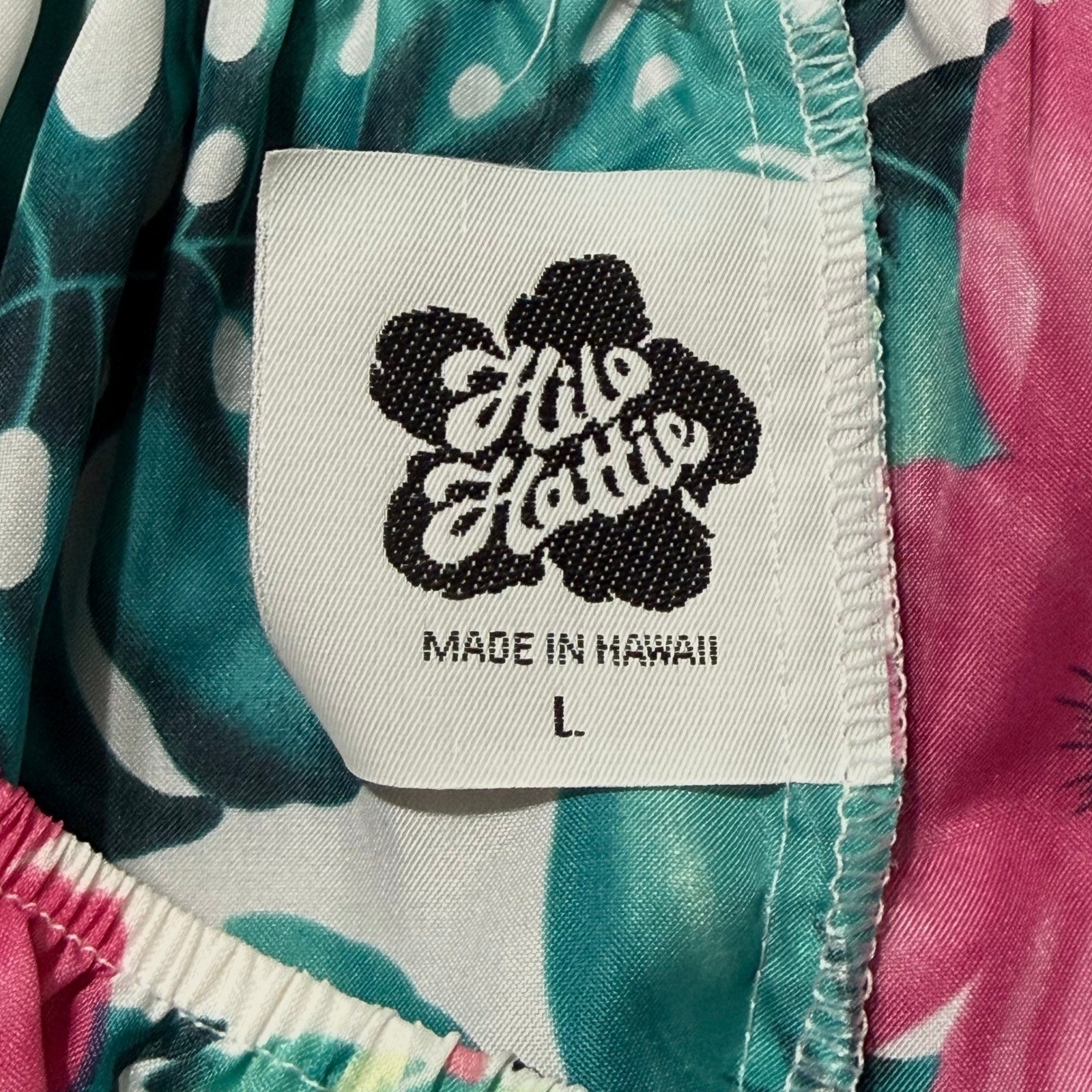 Vintage Hilo Hattie Muumuu Dress Lot 2 Tropical Floral Pink Green Hawaii Large