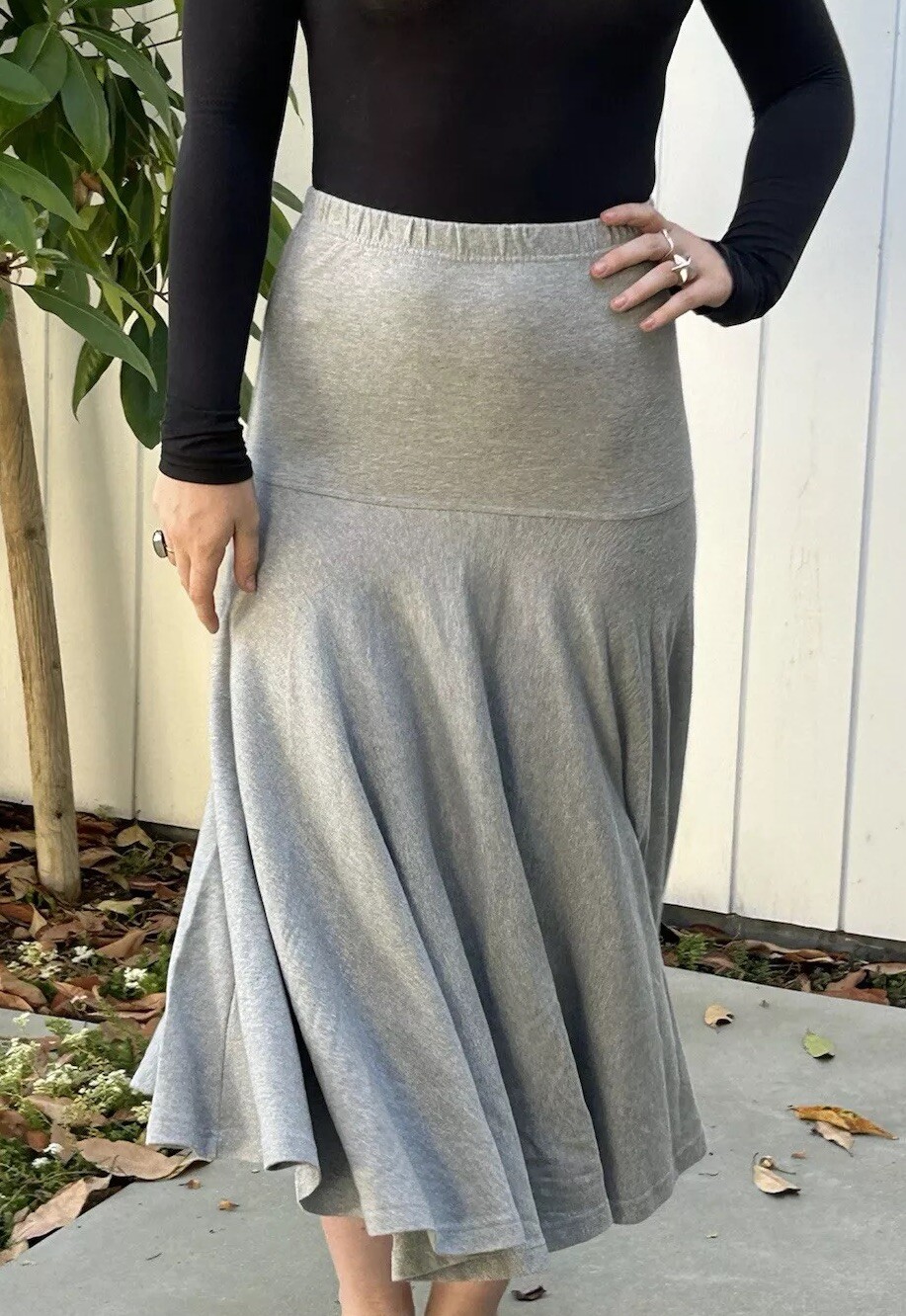 Vintage Molto Fino S Cotton Skirt Heather Gray Fit And Flare 30s Style