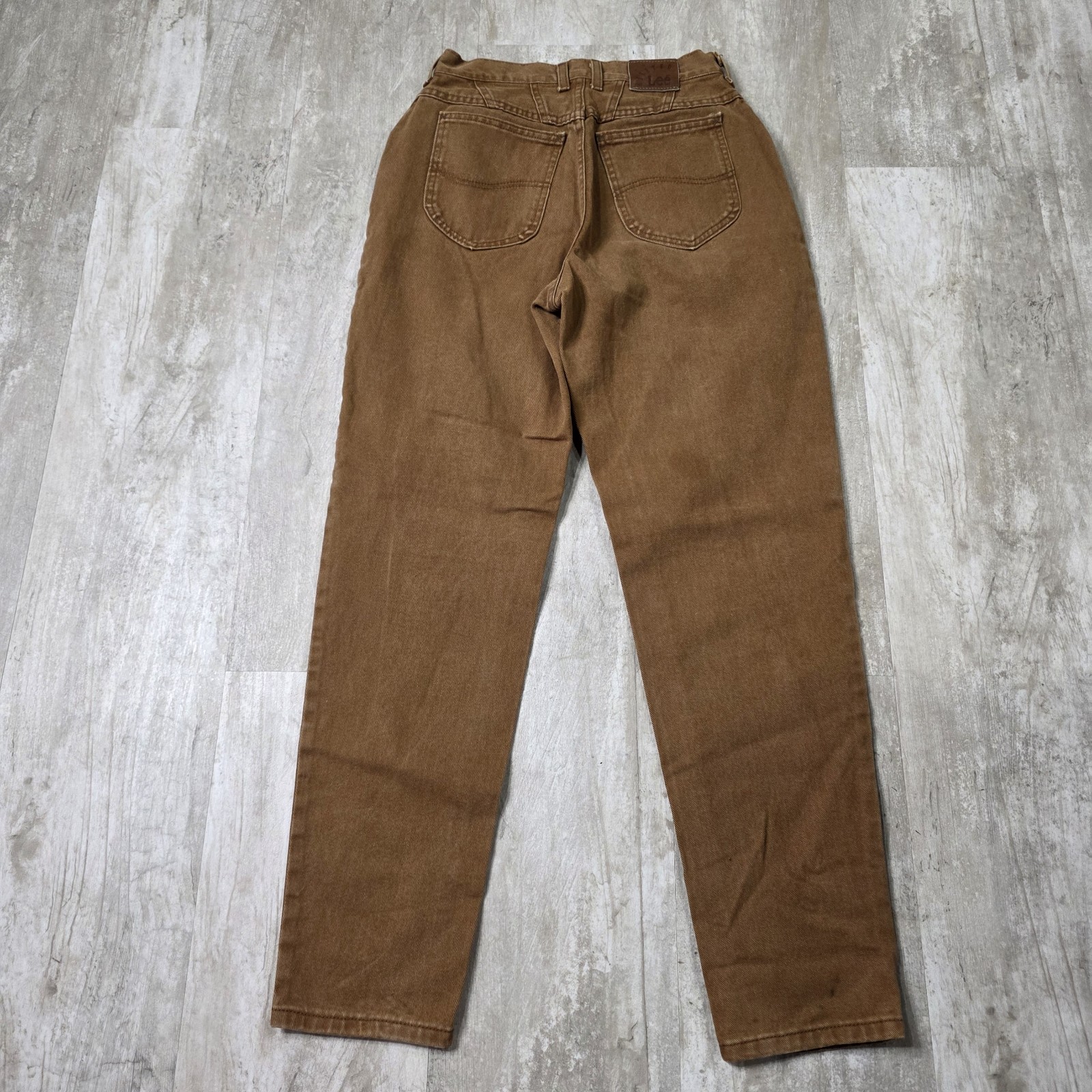 Vintage LEE Rivited Brown Denim Jeans Size 10 Medium