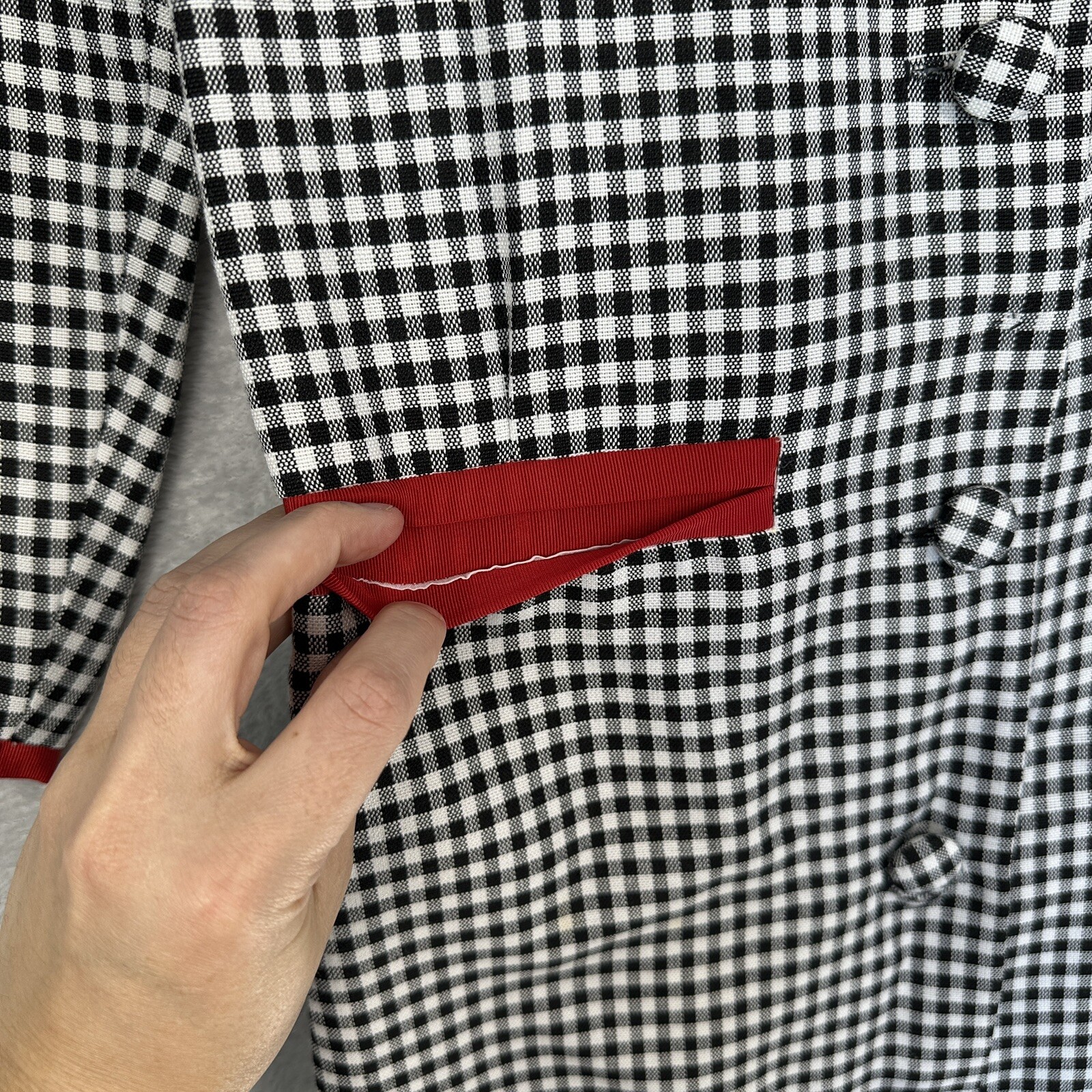 Vtg Gillian Dress 8 Gingham Sheath USA ILGWU Union 80s 90s Career Office Retro