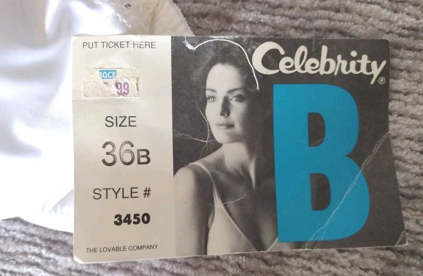NEW Vintage Lovable Celebrity 3450 Strapless Underwire & Lace Bra Sz 36B #PLB