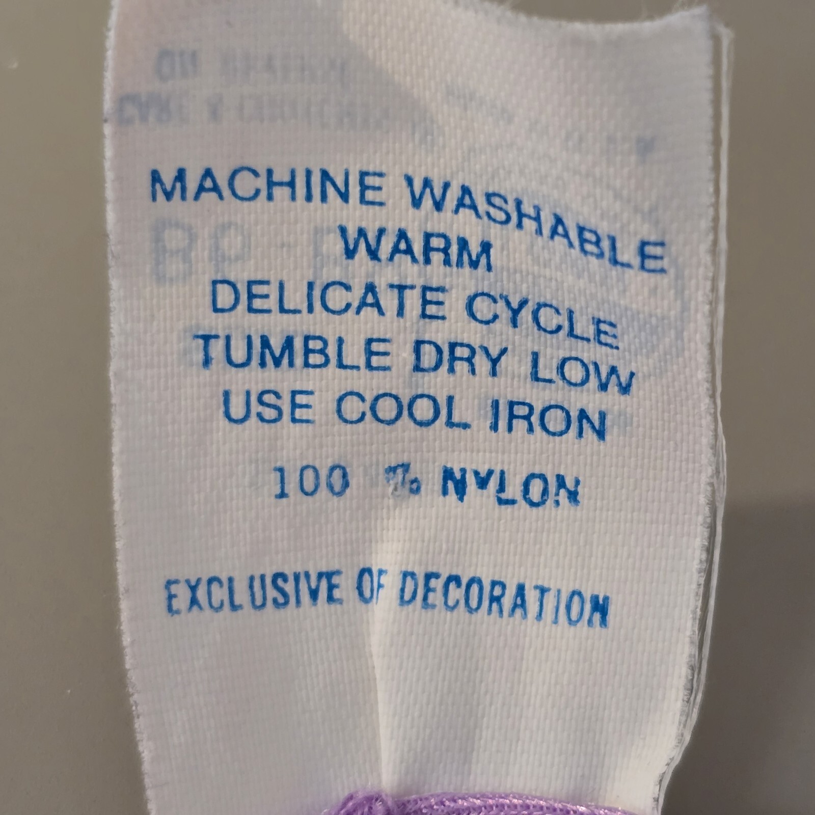 ILGWU Unionmade Purple Flutter Sleeve Full Length Nylon Nightgown B6-B8 Keyhole