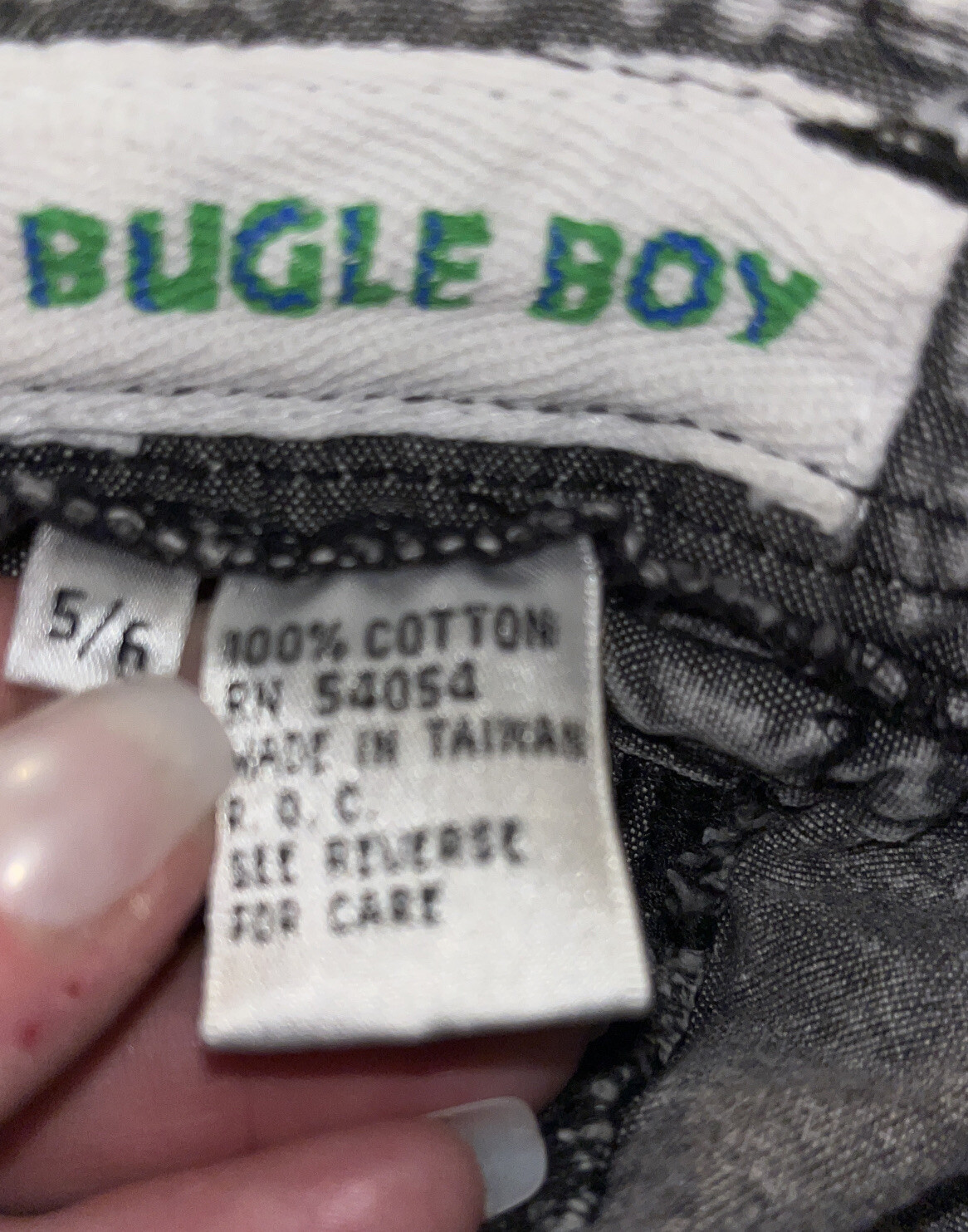 Vintage 80s Bugle Boy Acid Stonewash Loose Fit Baggy Mom Denim Jeans Size 5/6