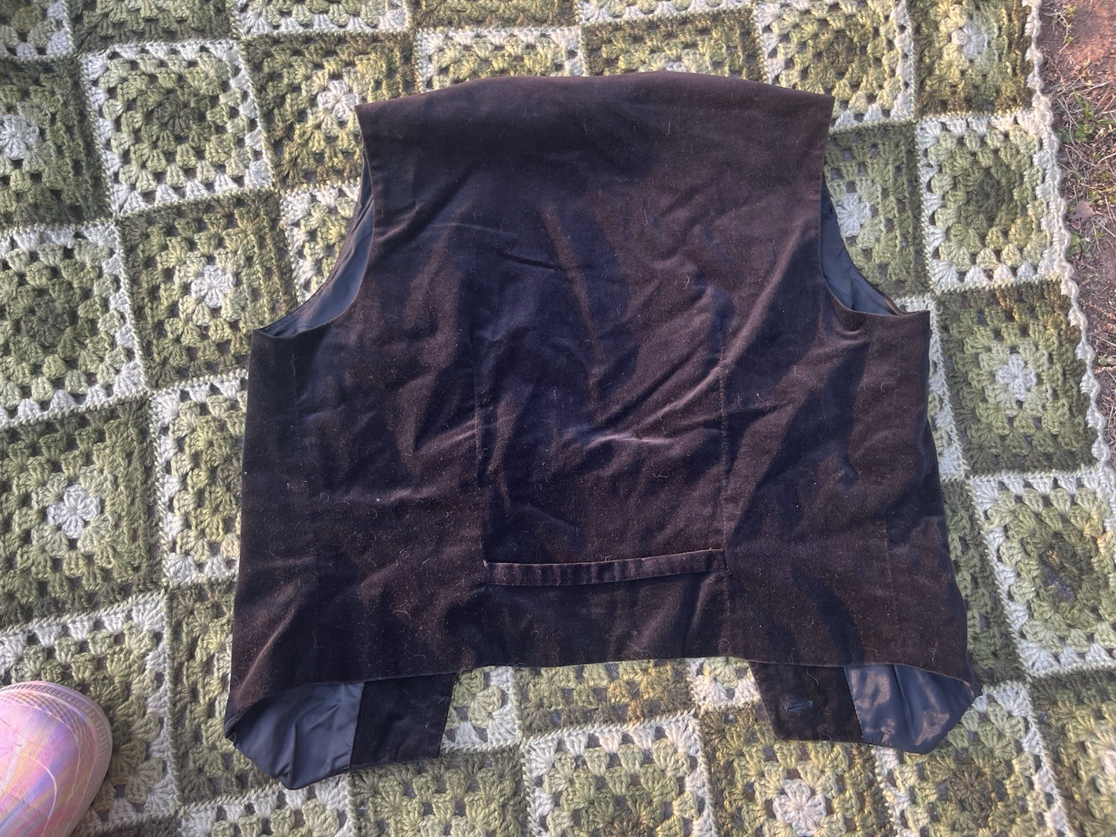 Vintage 1990s Jo Hardin Velvet Skirt Vest Set Size 10