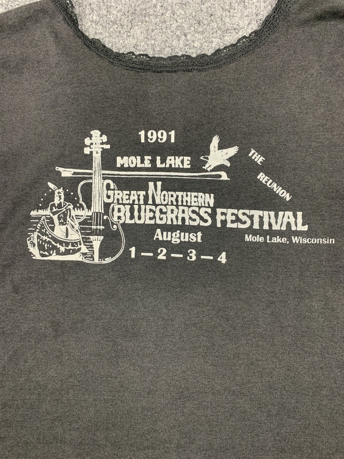 VTG Harley Davidson T Shirt 1990 3D Emblem Single Stitch Forever Wild Bluegrass