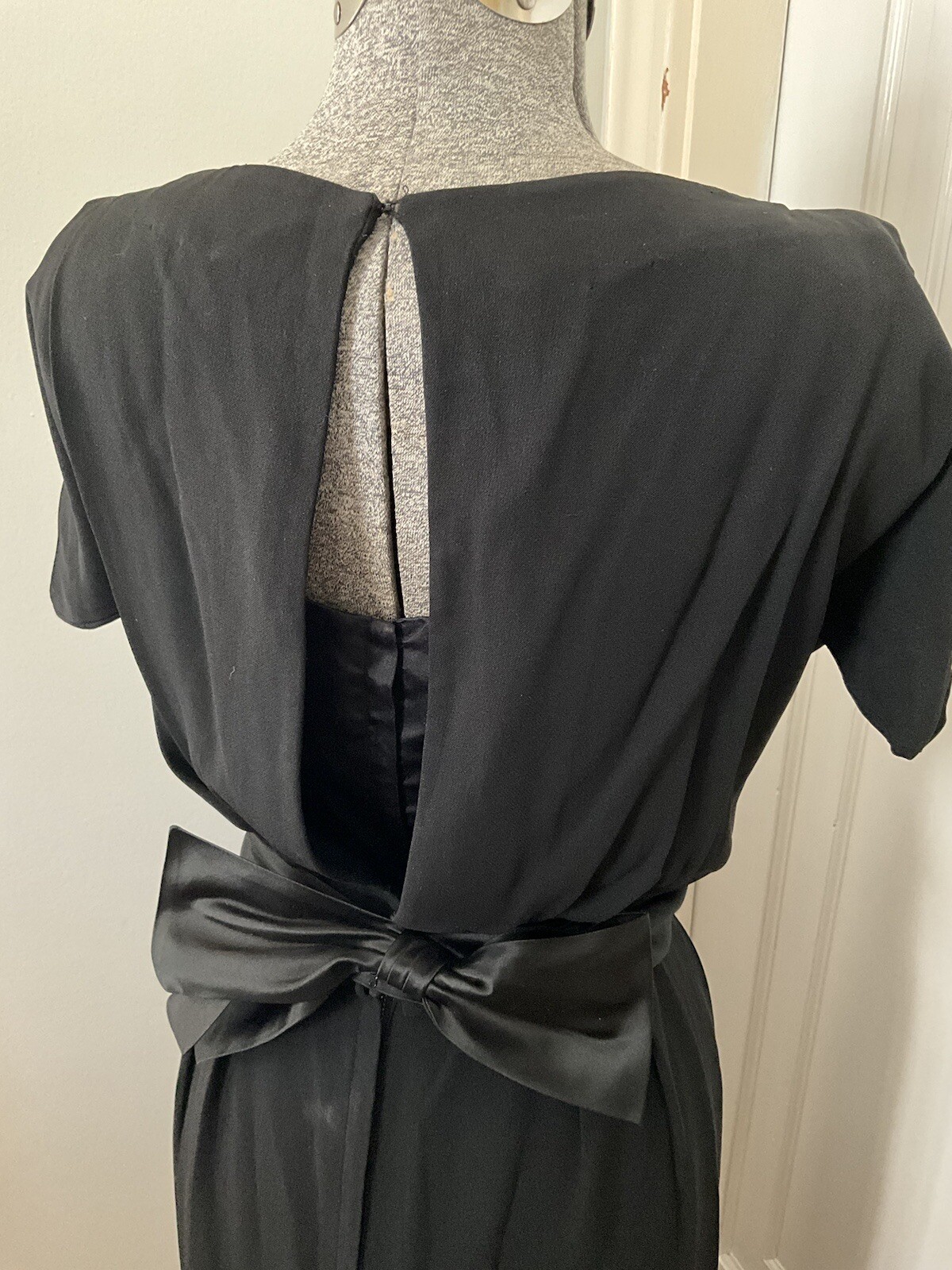 Vintage 1960’s Carlye Black Dress with Beaded Scalloped Hem