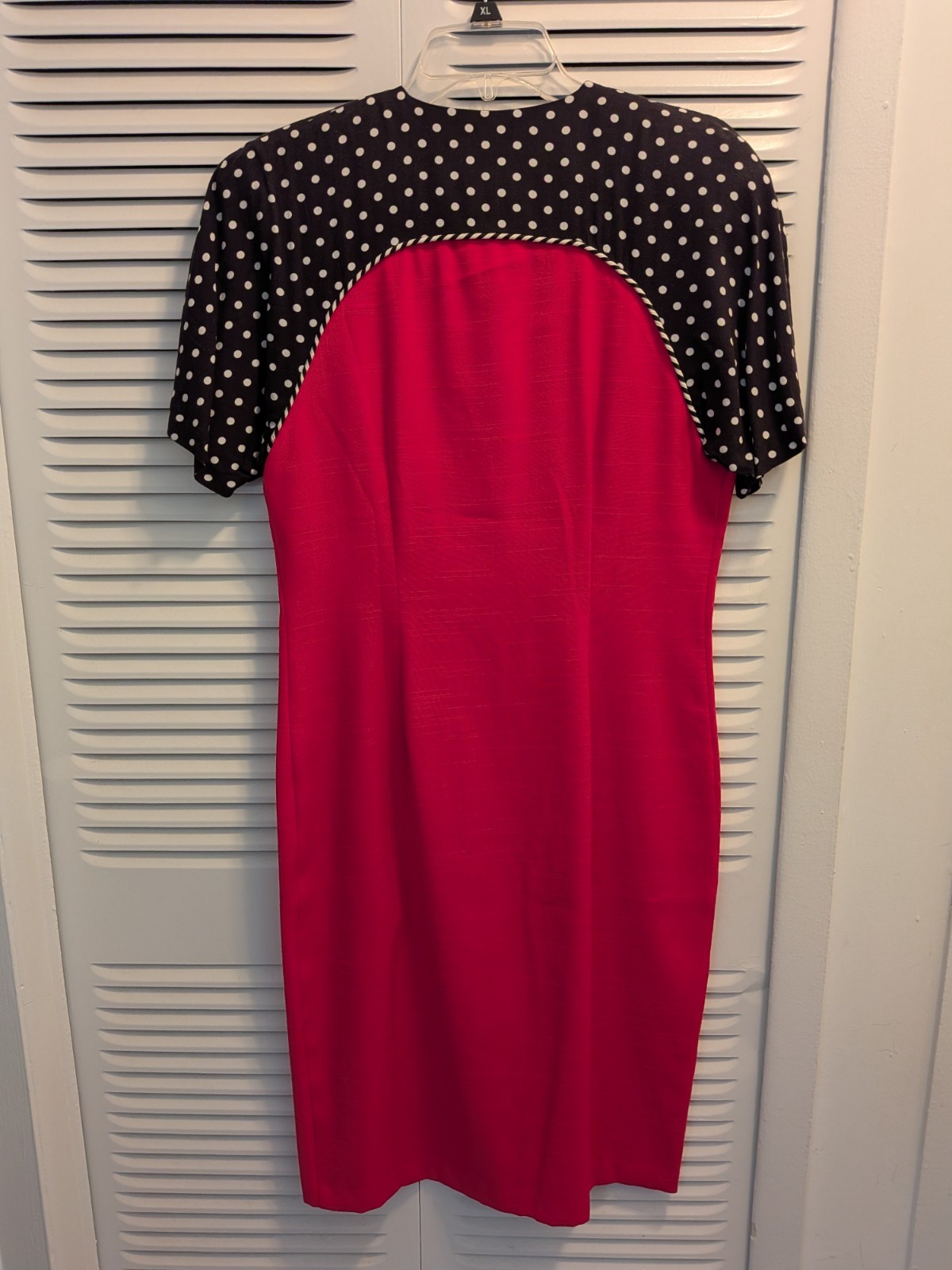 80s Vintage Nancy G Pink Polka Dot Dress Button Front