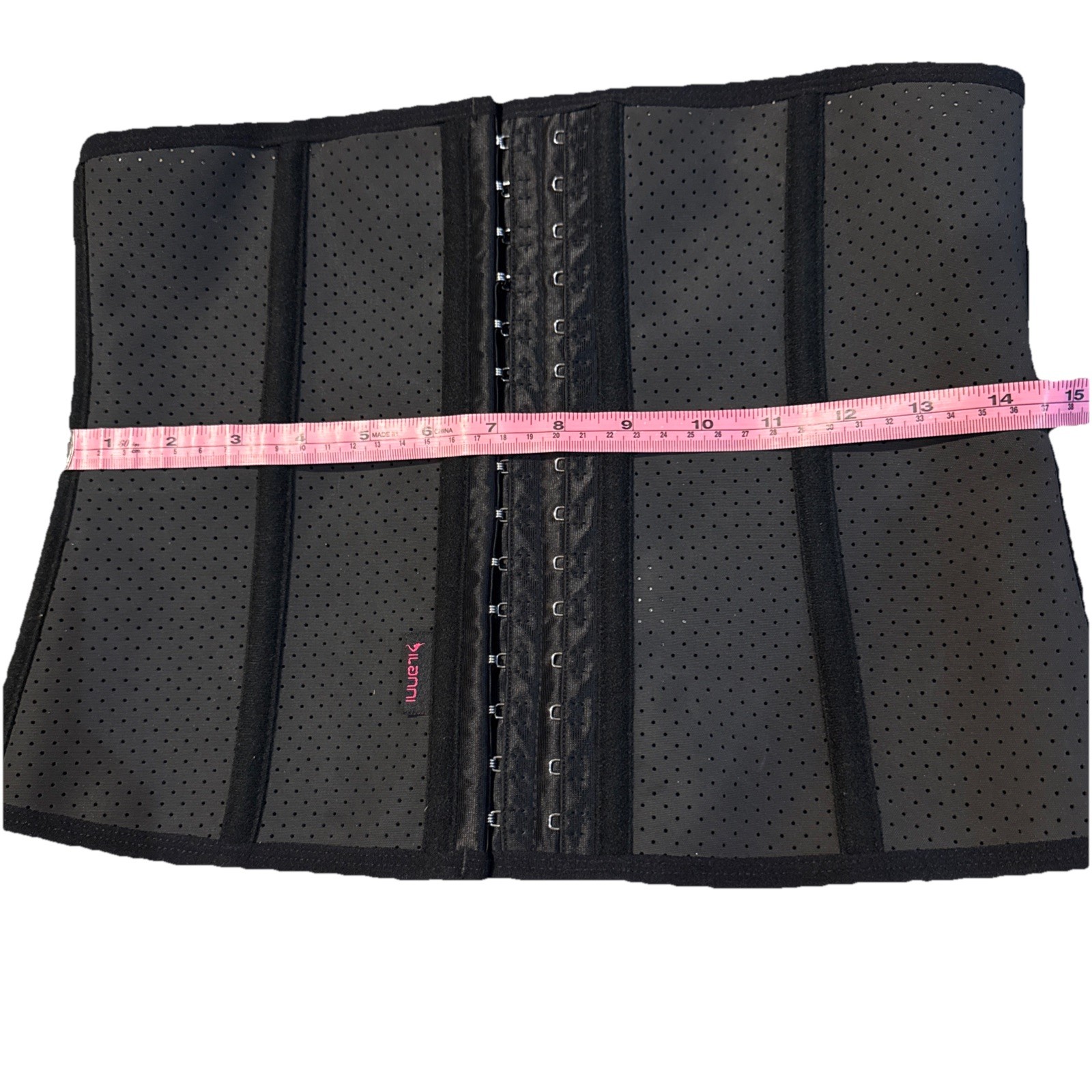 Corset Dilanni Black Waist Trainer No Slip Resistance Lg Latex Core Stretch