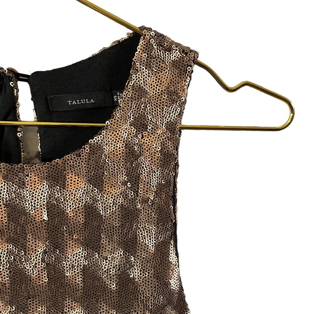 TALULA Aritzia Canterbury Sequin Dress Gold Size XS