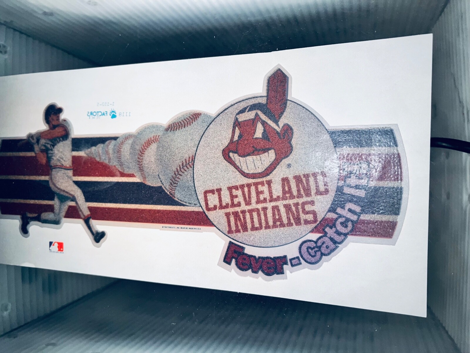 vTg Cleveland Indians Baseball MLB 80’s topps FEVER CATCH IT T-Shirt Iron On