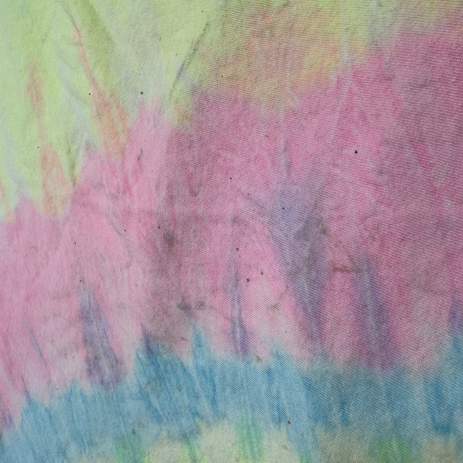 Vintage 80’s Pastel Tie Dye Single Stitch T Shirt Gitano OSFA Pink Yellow Blue