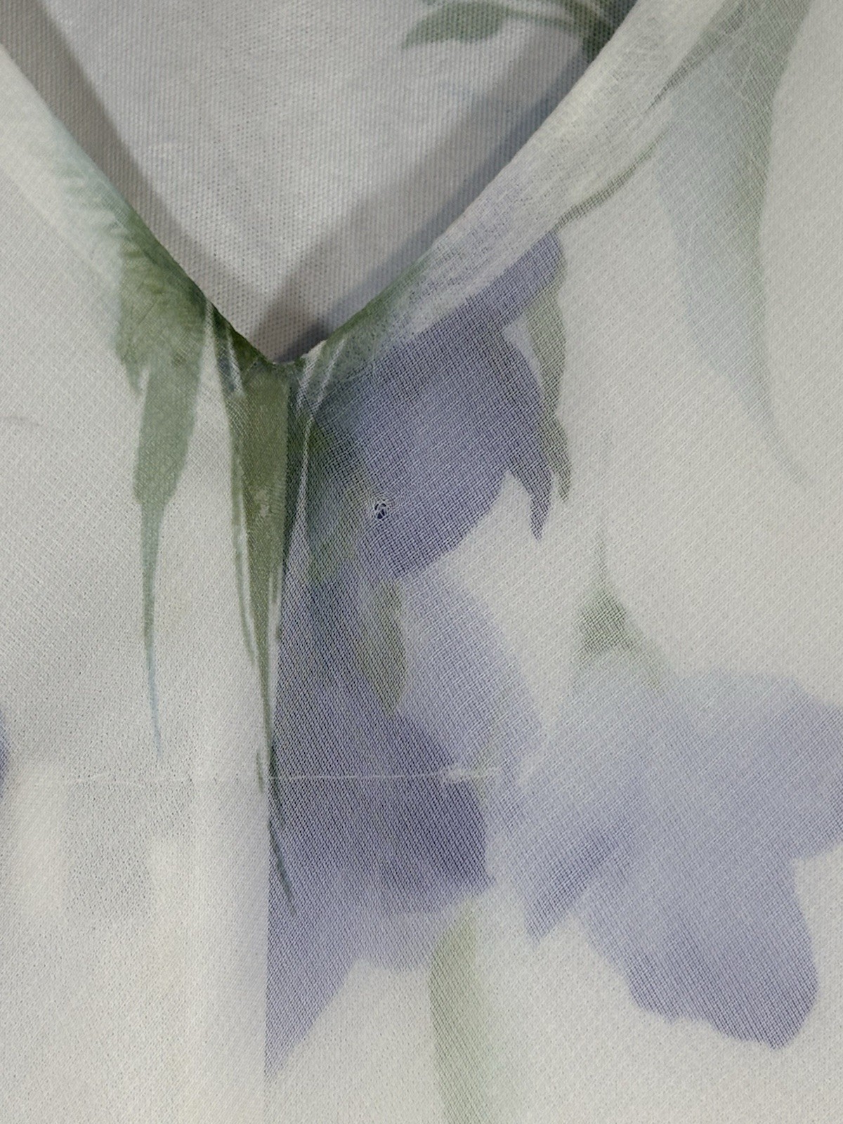 Vintage 90s Alyn Paige Floral Chiffon Dress USA Blue White Size 9/10