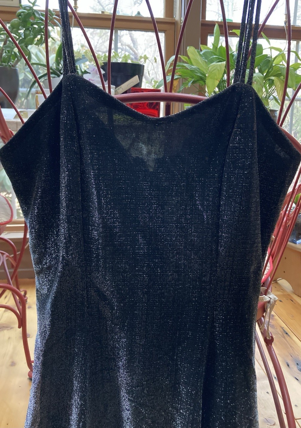 Vtg Jay Jacobs Mini Formal Dress XS-S Black Spaghetti Strap Stretch V-Neck Read!