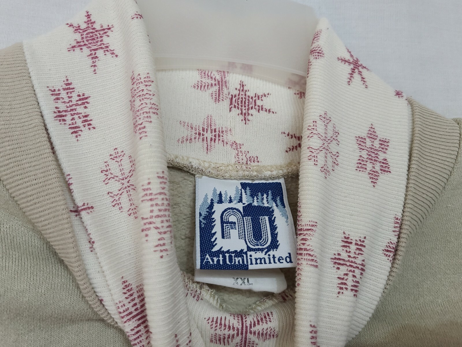 Vintage Art Unlimited Womens 2XL Turtleneck Sweatshirt Snowflake Snowman AOP USA