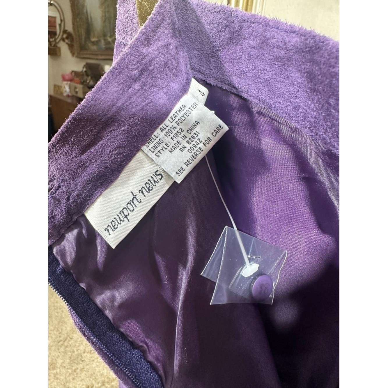 Newport News vintage Skirt size 4 Purple Suede Whimsigoth Indie Sleaze Retro